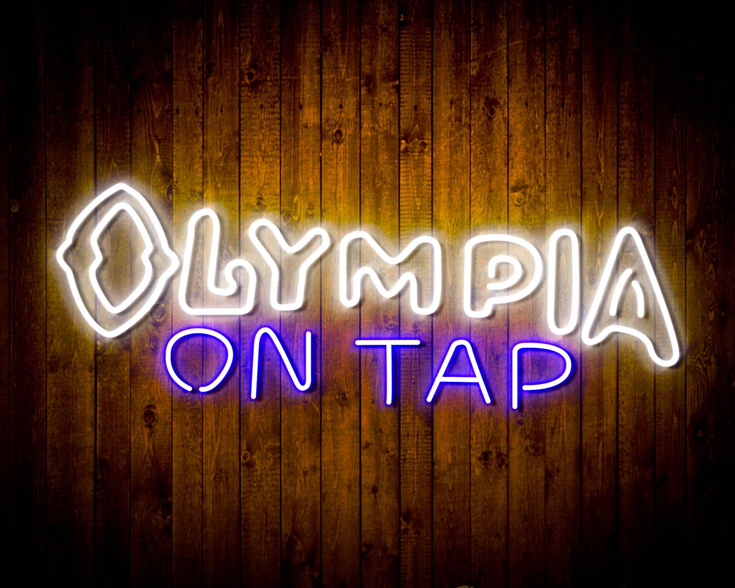 Olympia On Tap Bar Neon LED Sign