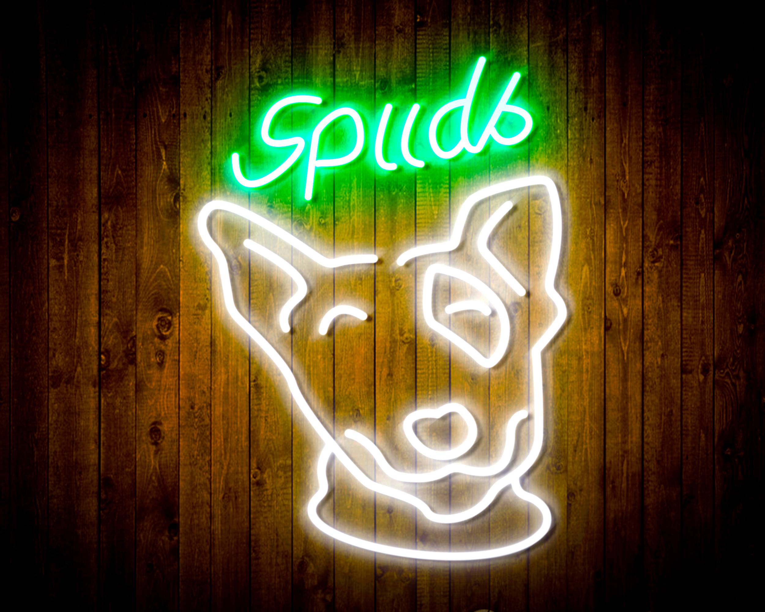Spuds Bud Light Bar Neon LED Sign