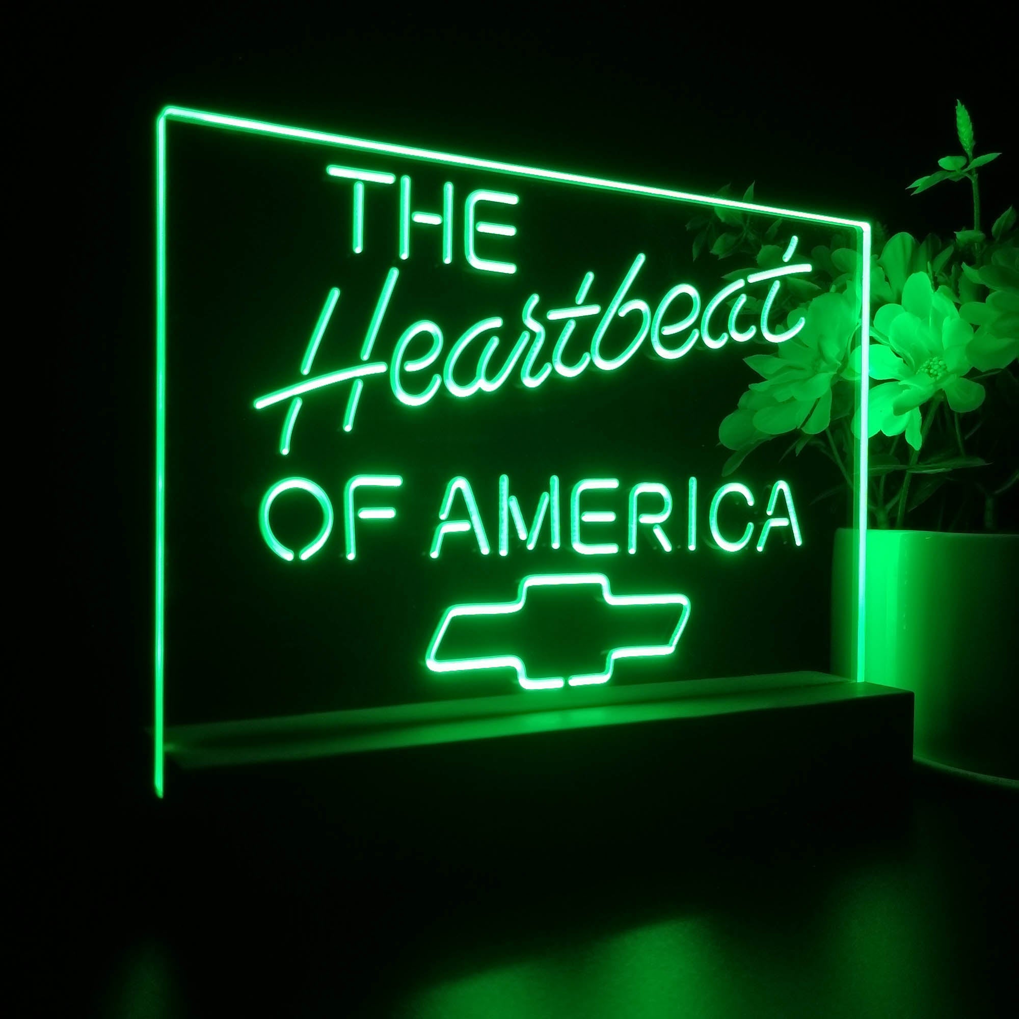Chevrolet Heartbeat of America Night Light LED Sign