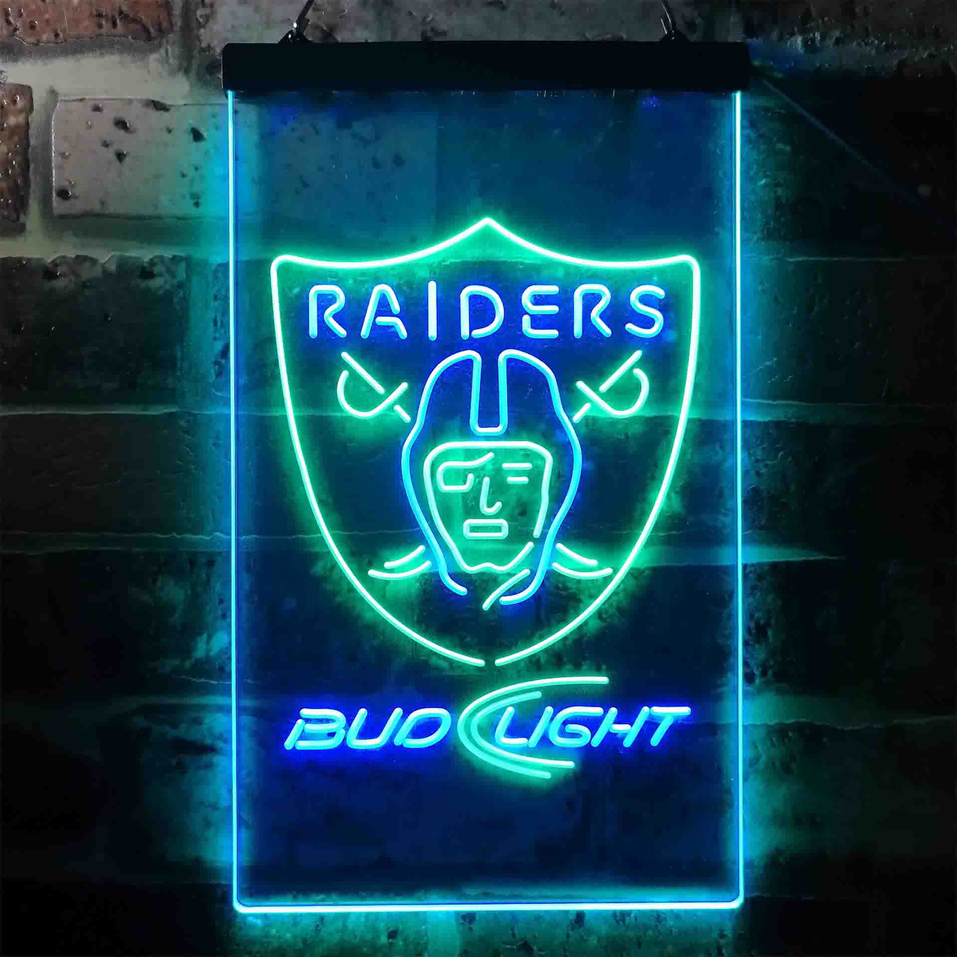 Oakland Raiders Bud Light LED Neon Sign