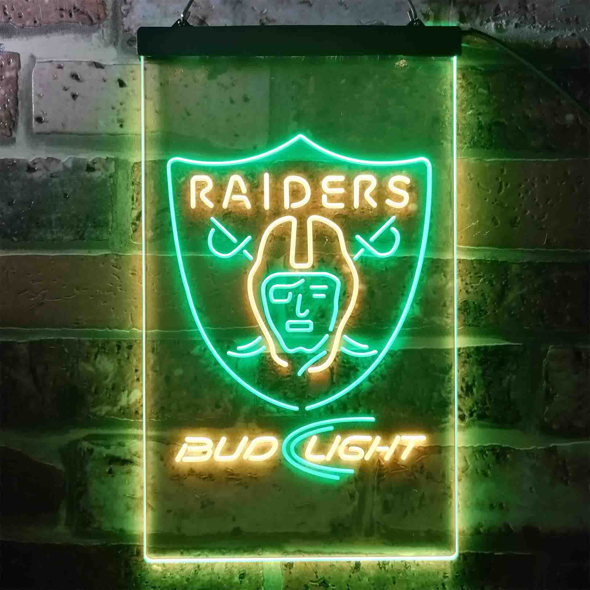 Oakland Raiders Bud Light LED Neon Sign