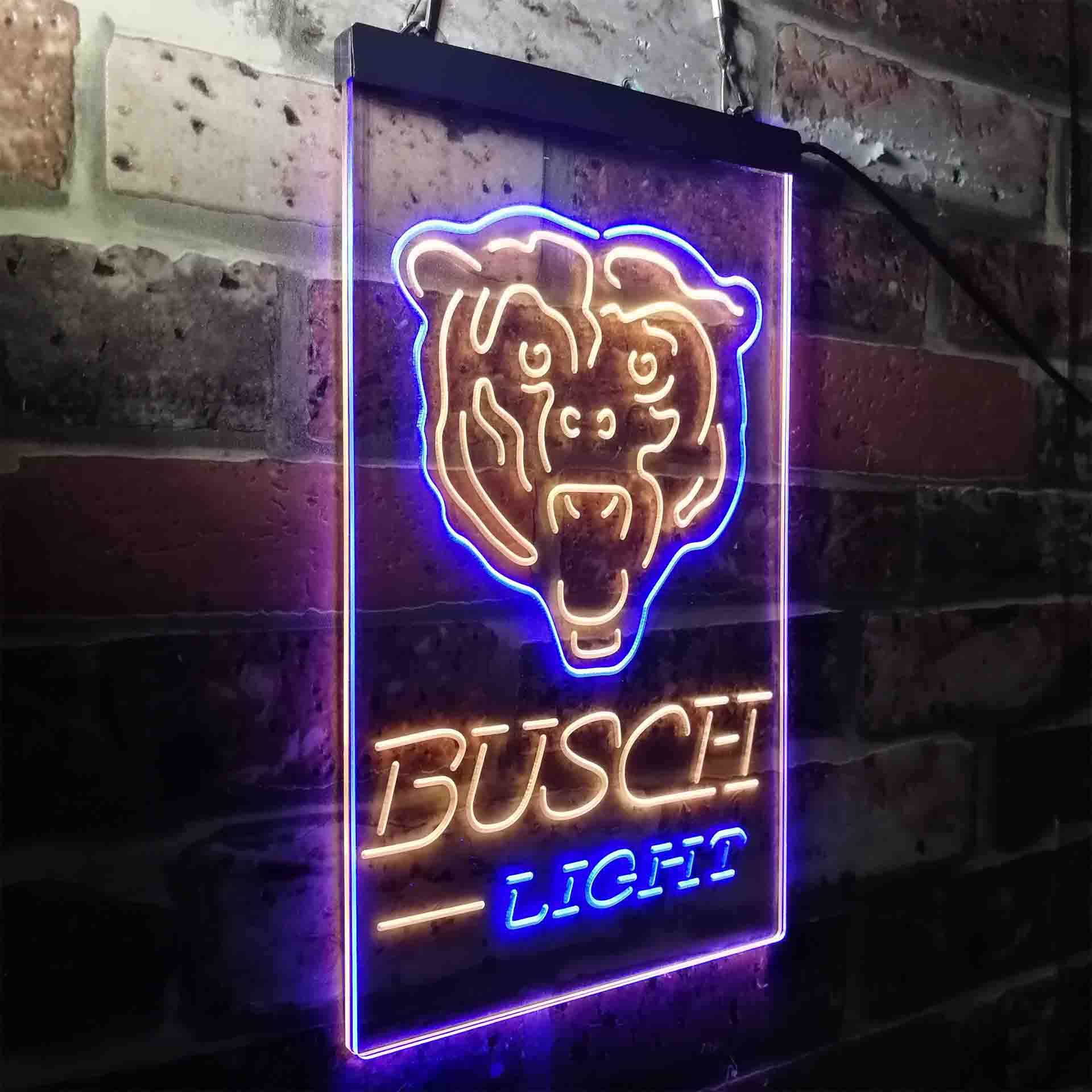 Chicago Bears Busch Light LED Neon Sign