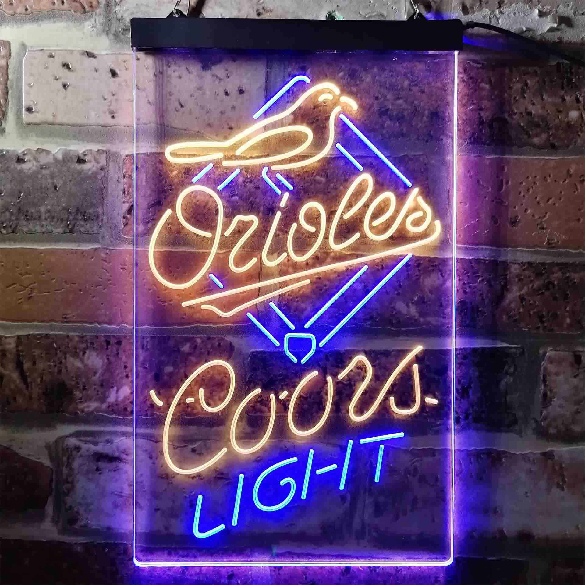 Baltimore Orioles Coors Light LED Neon Sign