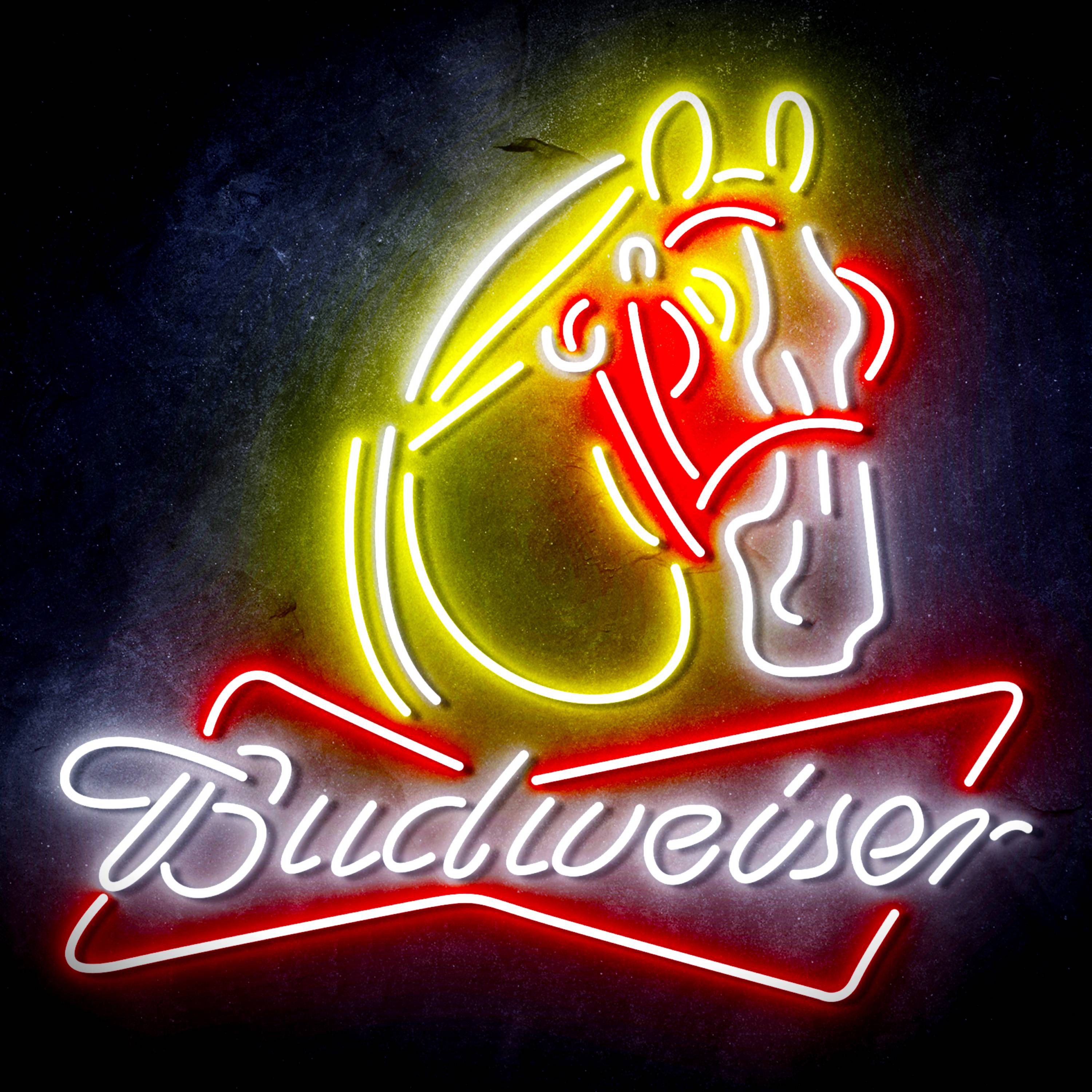 Budweiser with Horse Head Flex Neon-like LED Sign