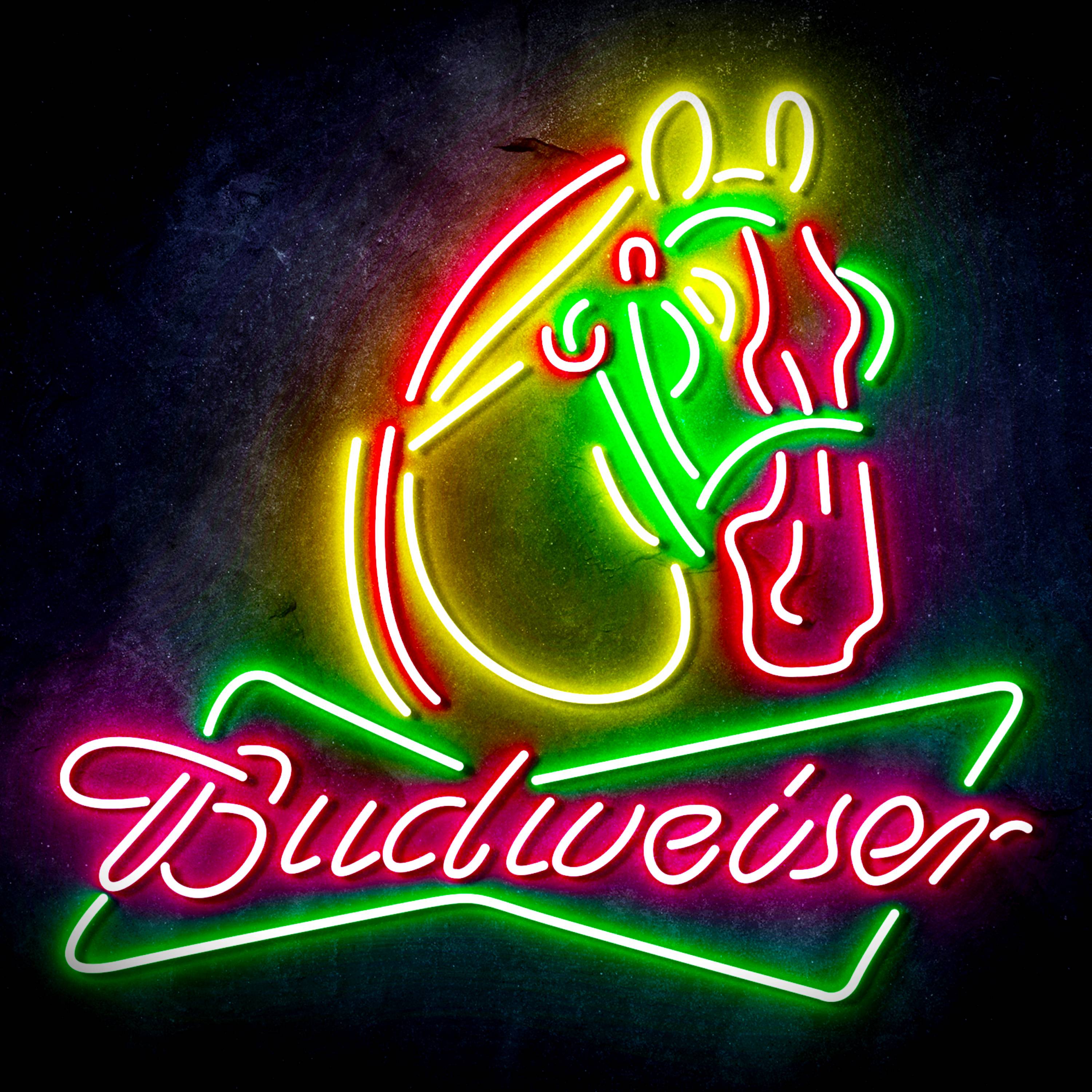 Budweiser with Horse Head Flex Neon-like LED Sign