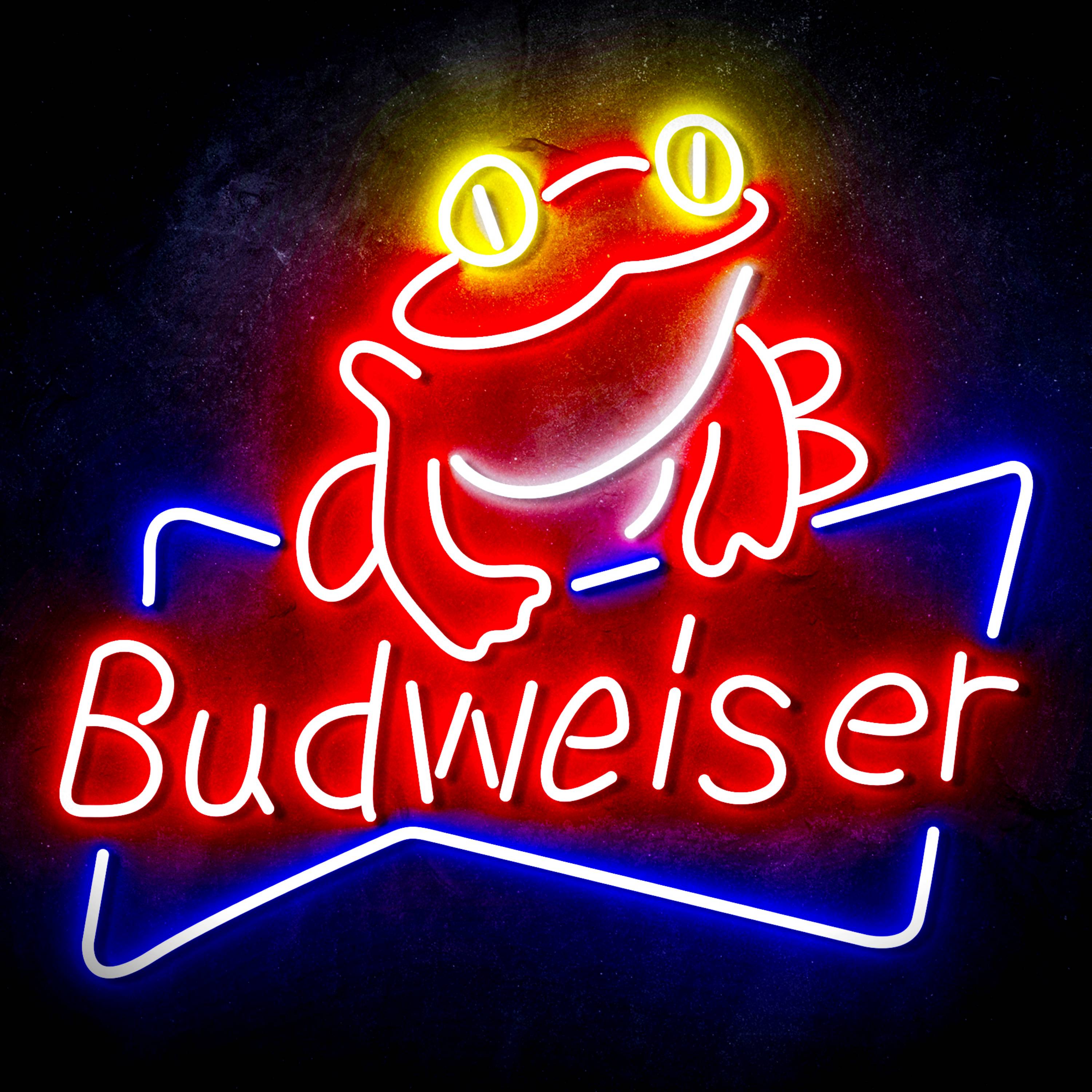 Budweiser with Frog Flex Neon-like LED Sign