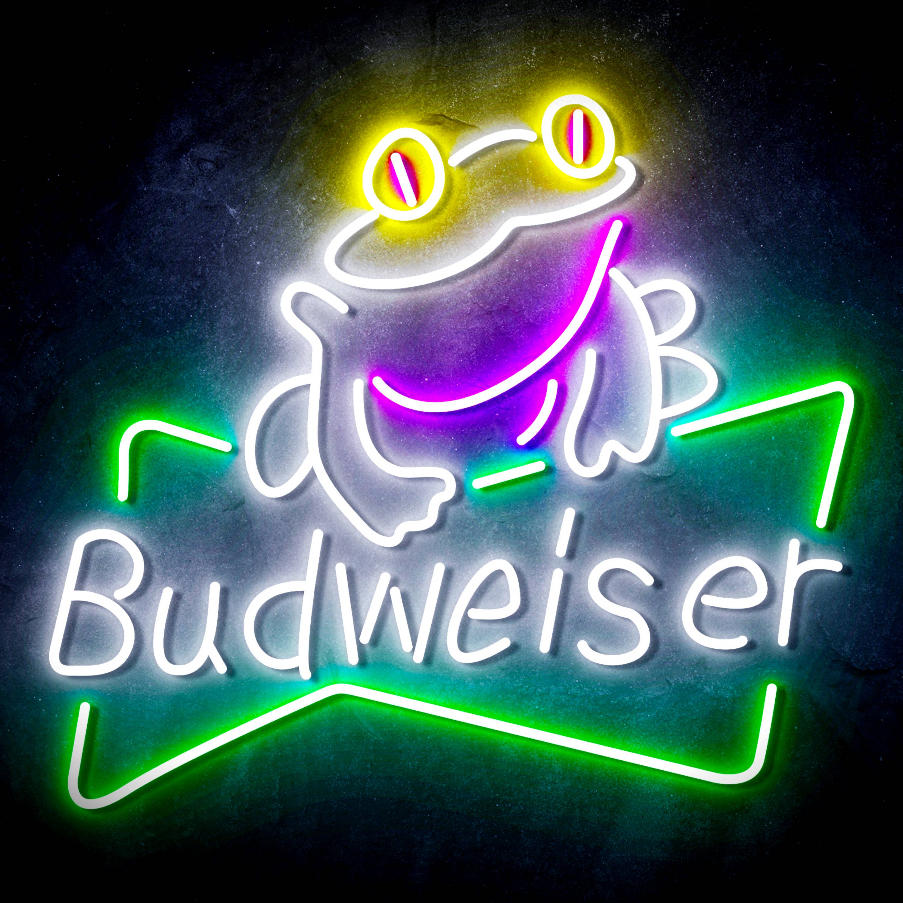 Budweiser with Frog Flex Neon-like LED Sign