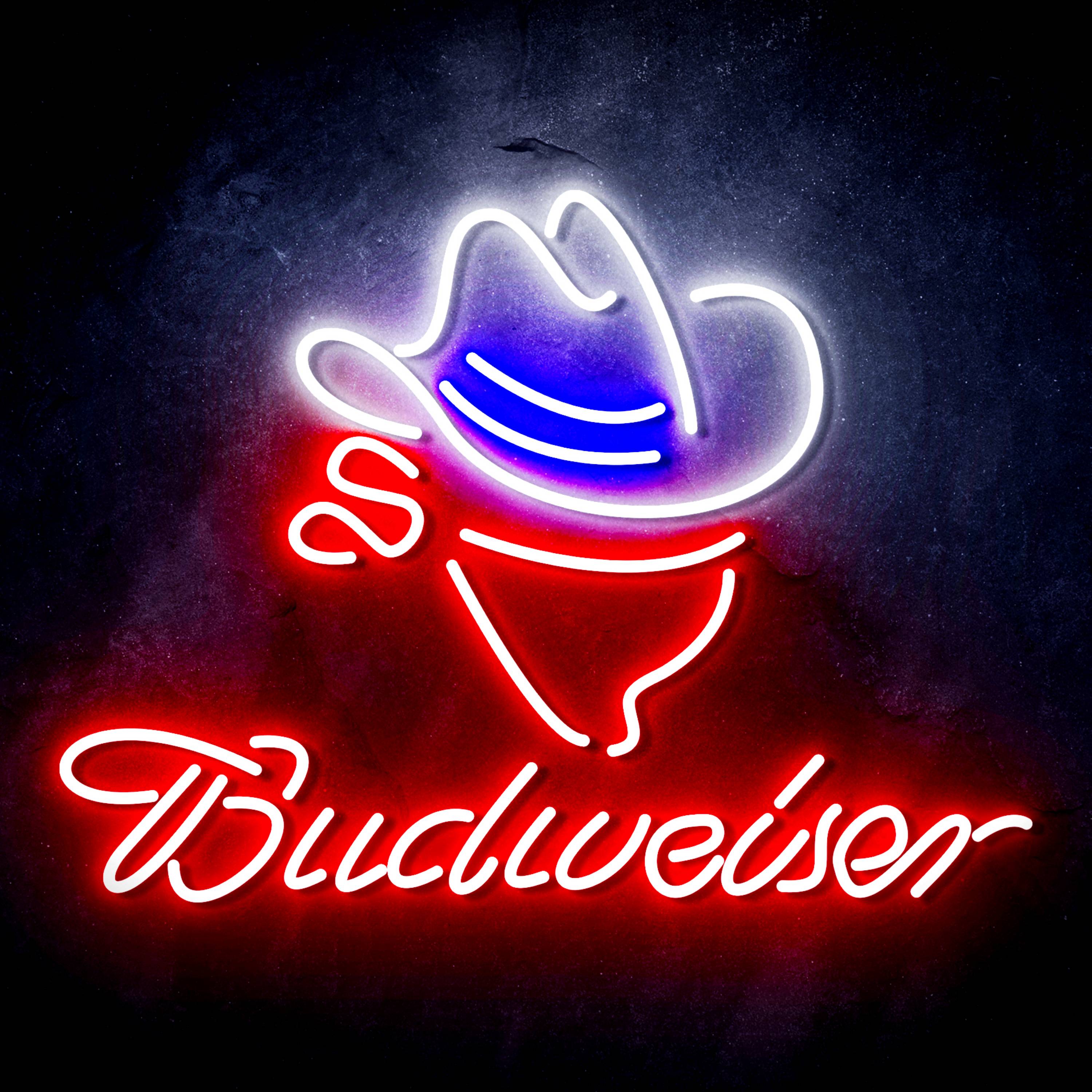 Budweiser with Cowboy Flex Neon-like LED Sign