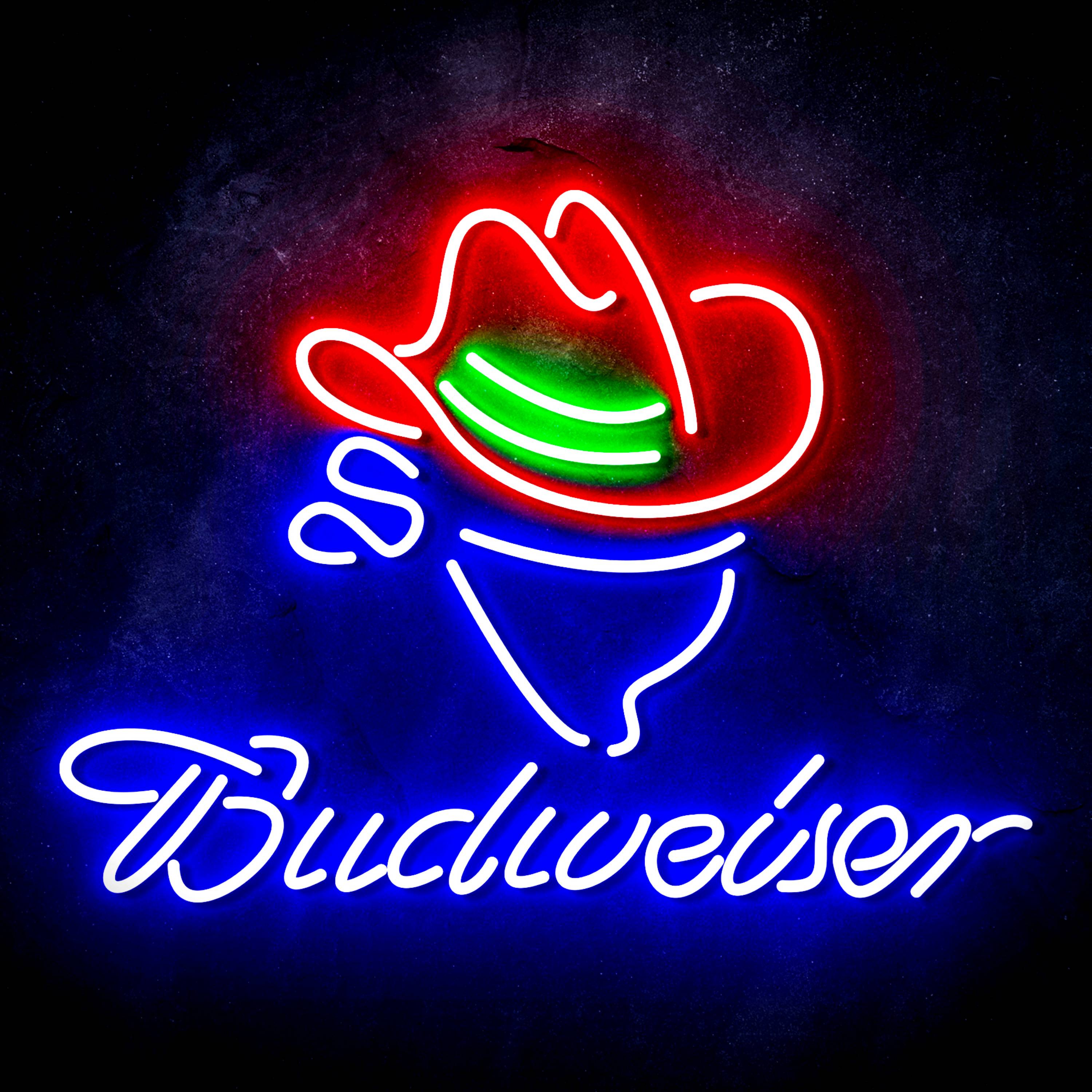 Budweiser with Cowboy Flex Neon-like LED Sign