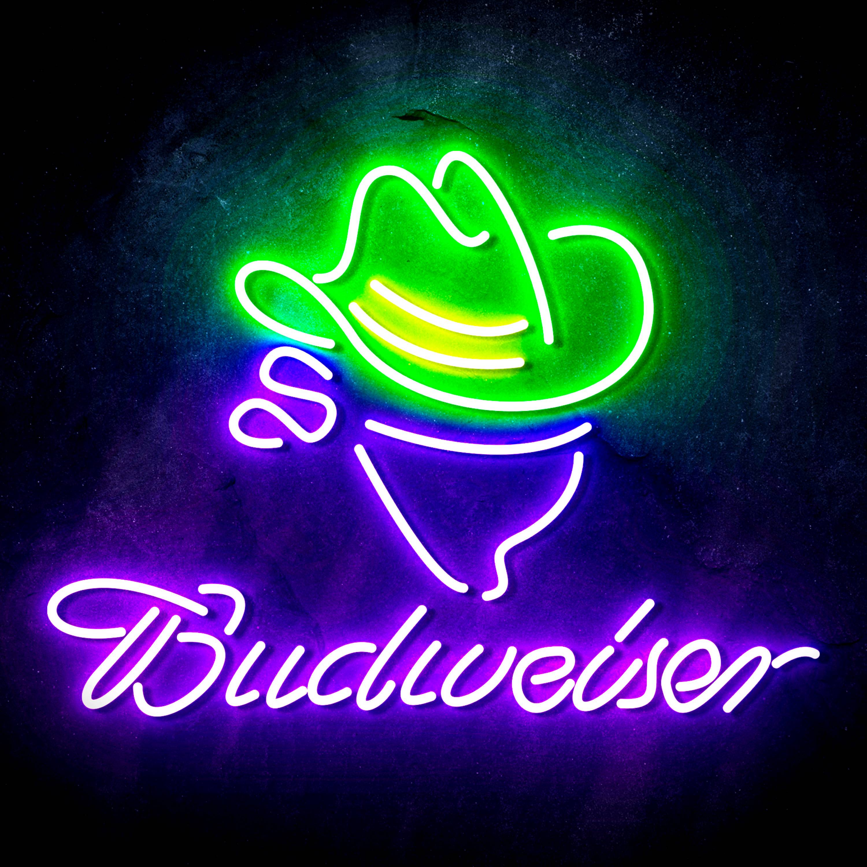 Budweiser with Cowboy Flex Neon-like LED Sign