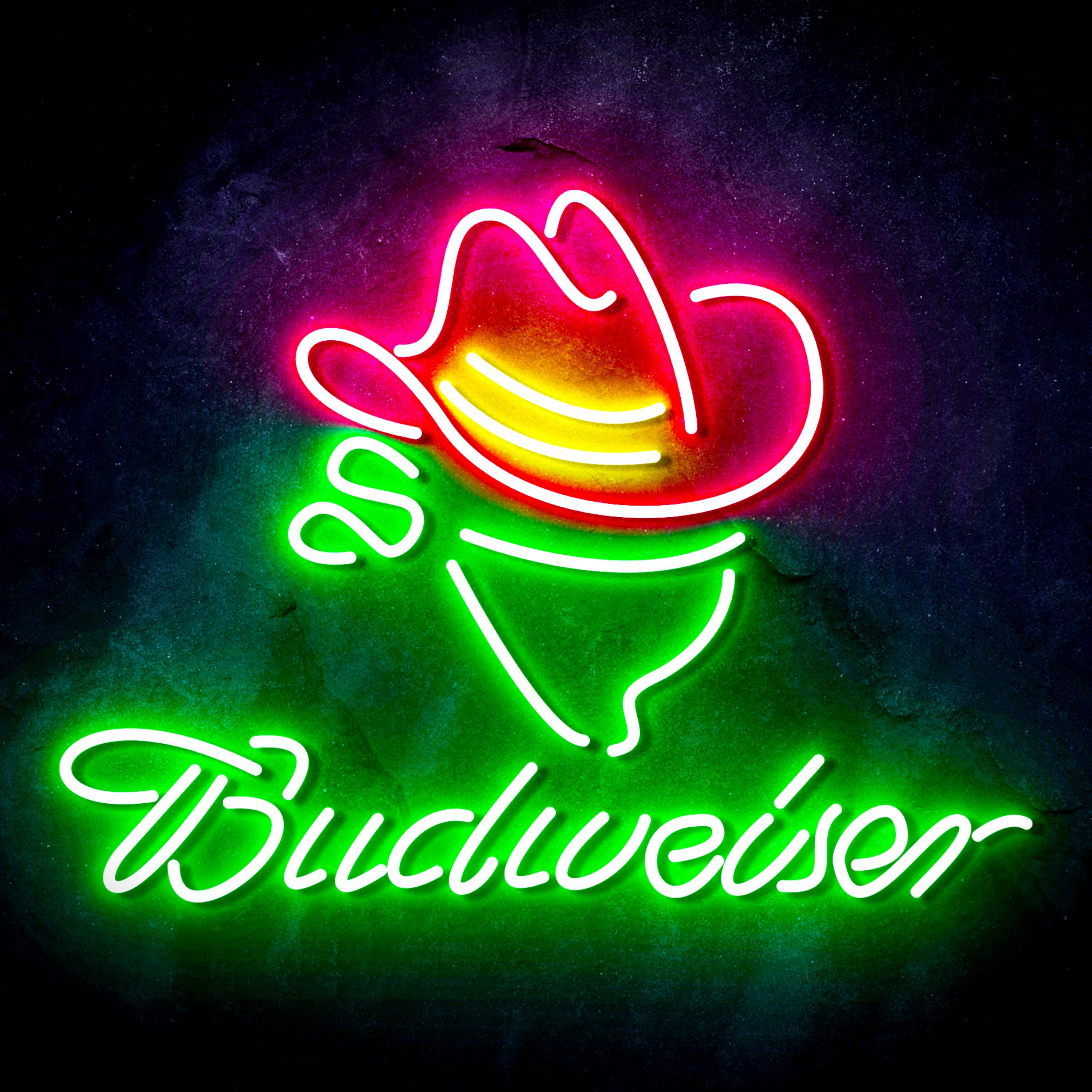 Budweiser with Cowboy Flex Neon-like LED Sign