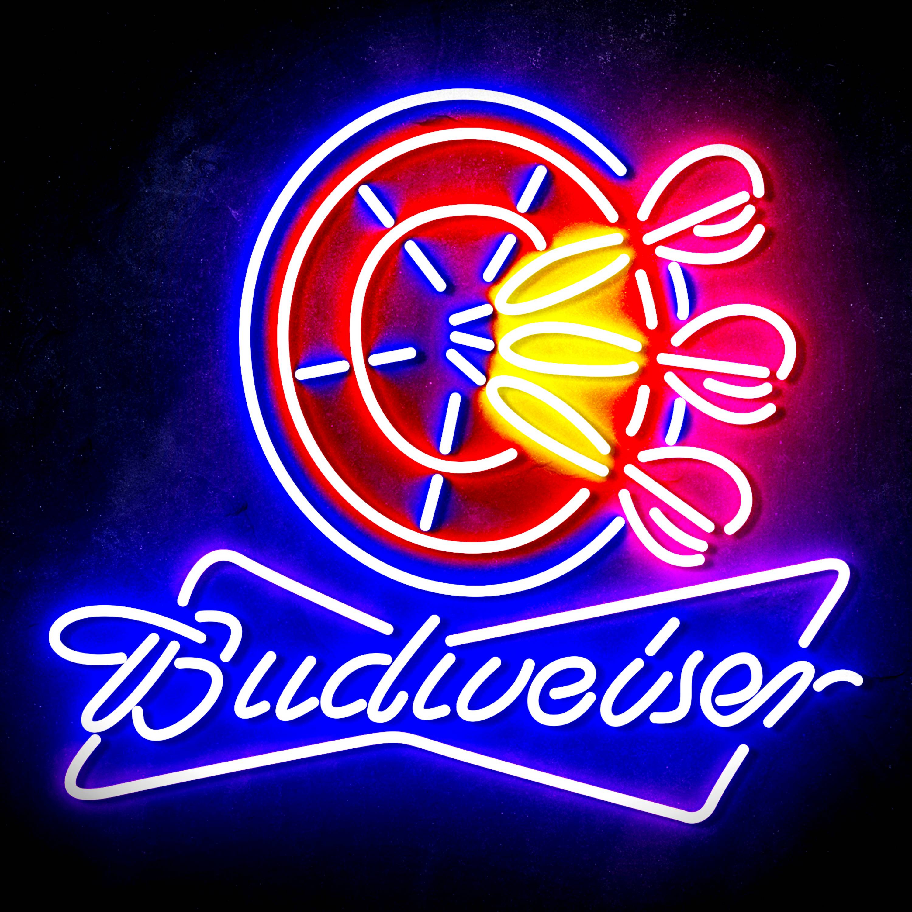 Budweiser with Dart Board Flex Neon-like LED Sign