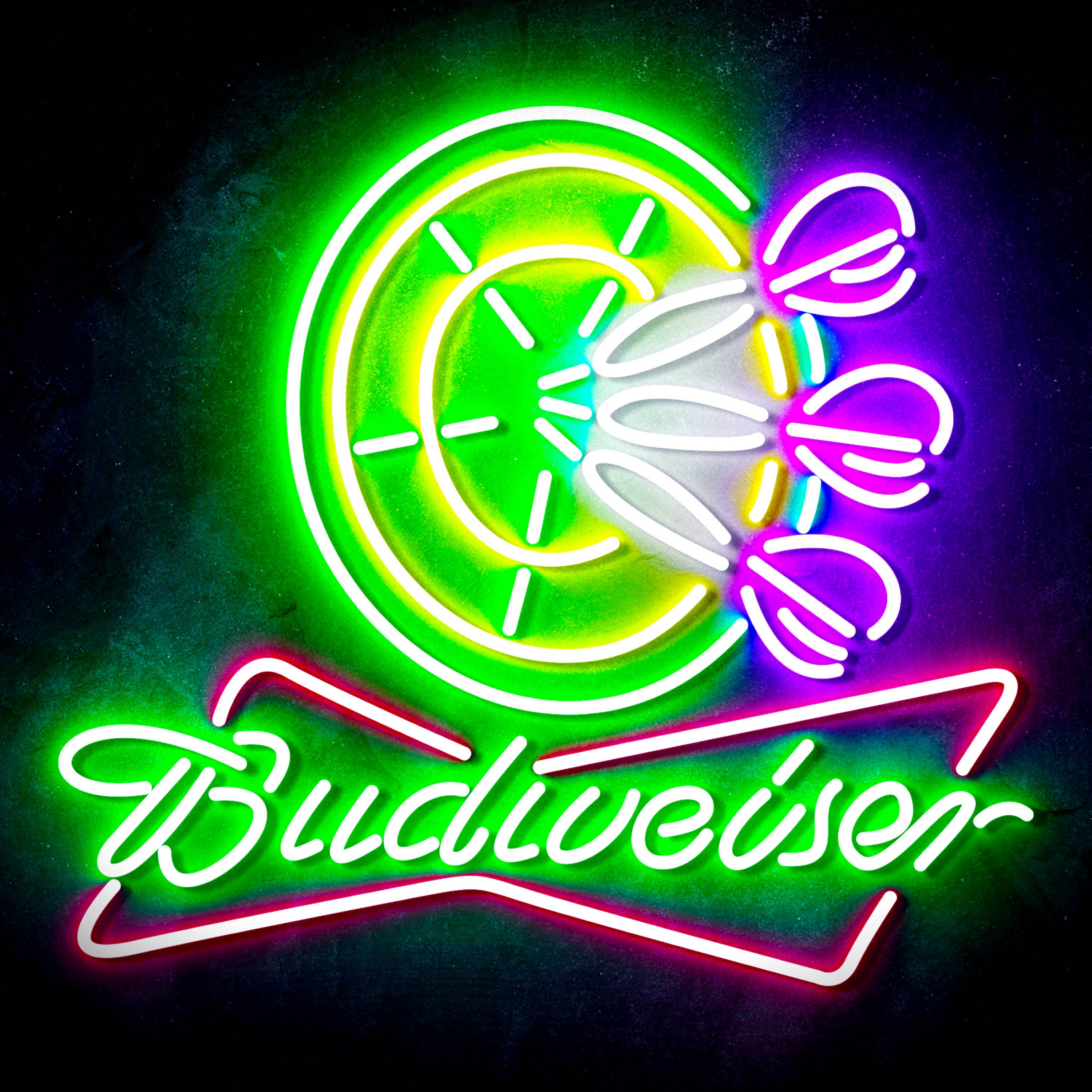 Budweiser with Dart Board Flex Neon-like LED Sign