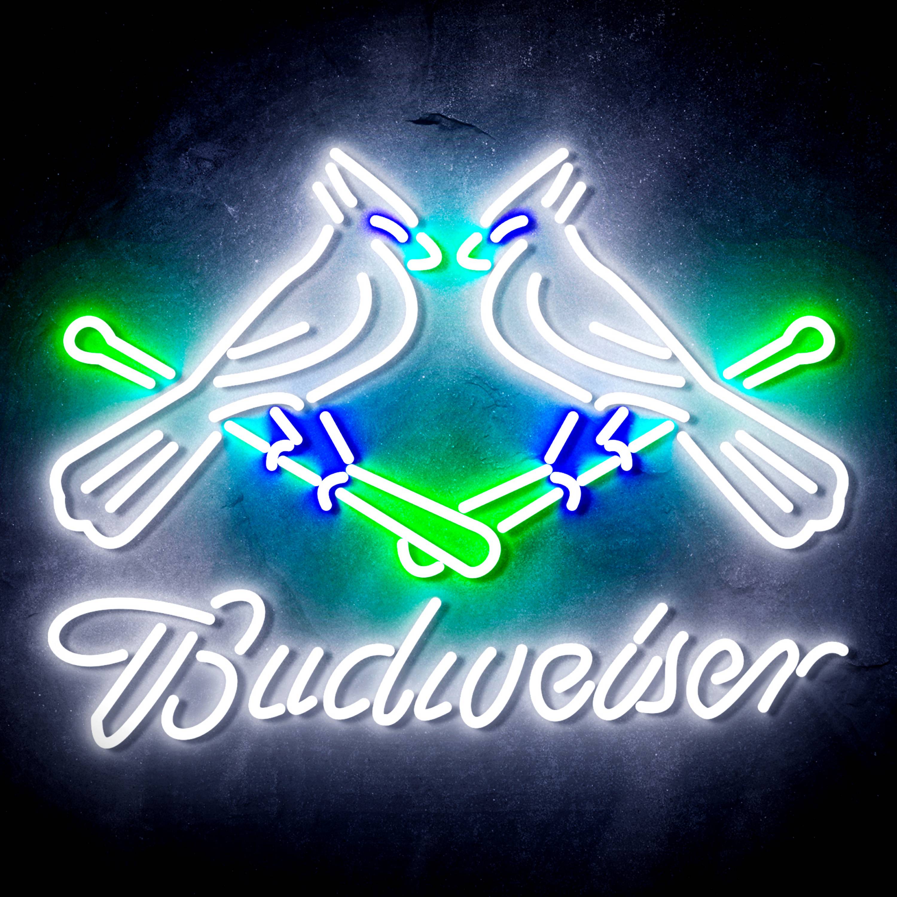 Budweiser with Cadinals Flex Neon-like LED Sign