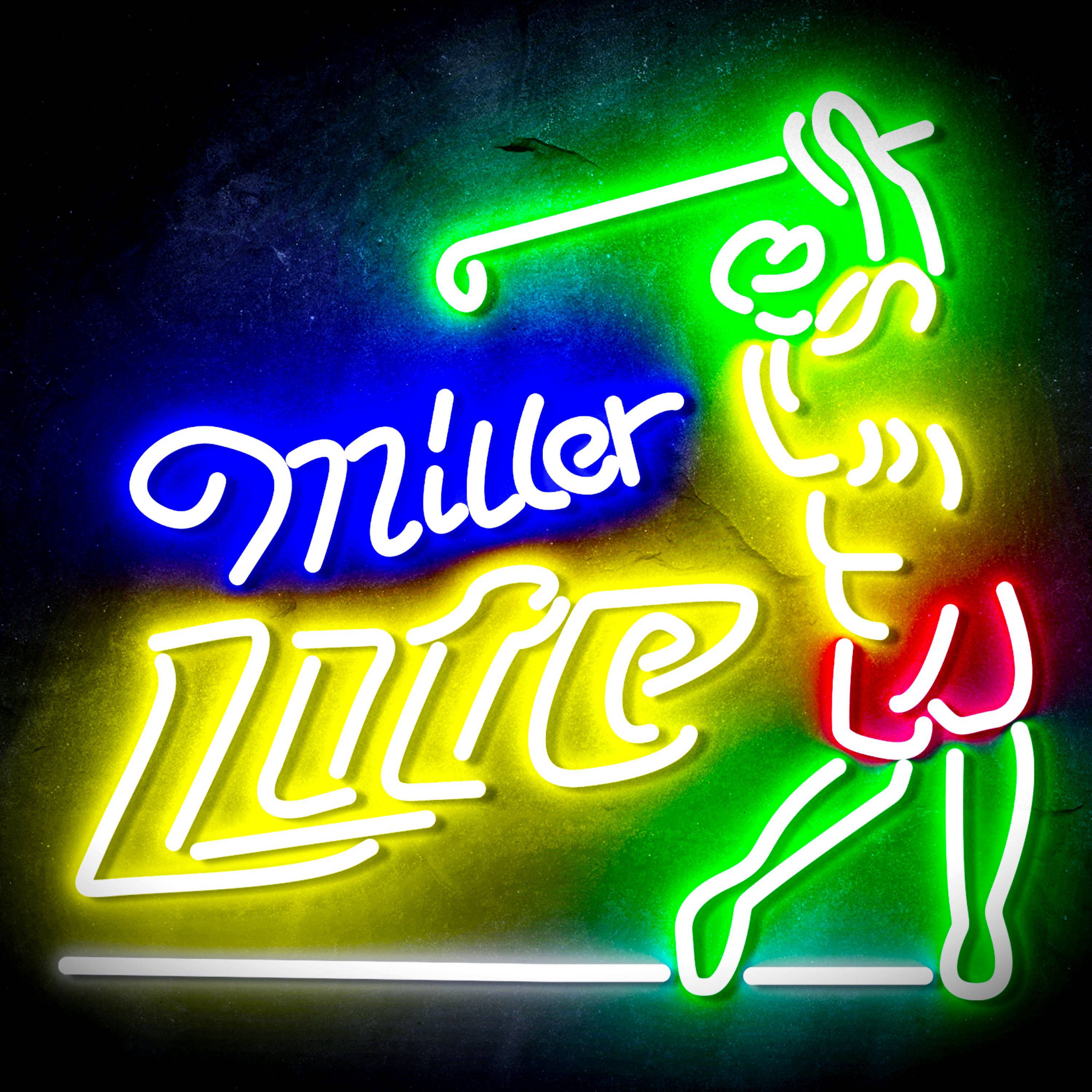 Miller Lite Golf Flex Neon-like LED Sign