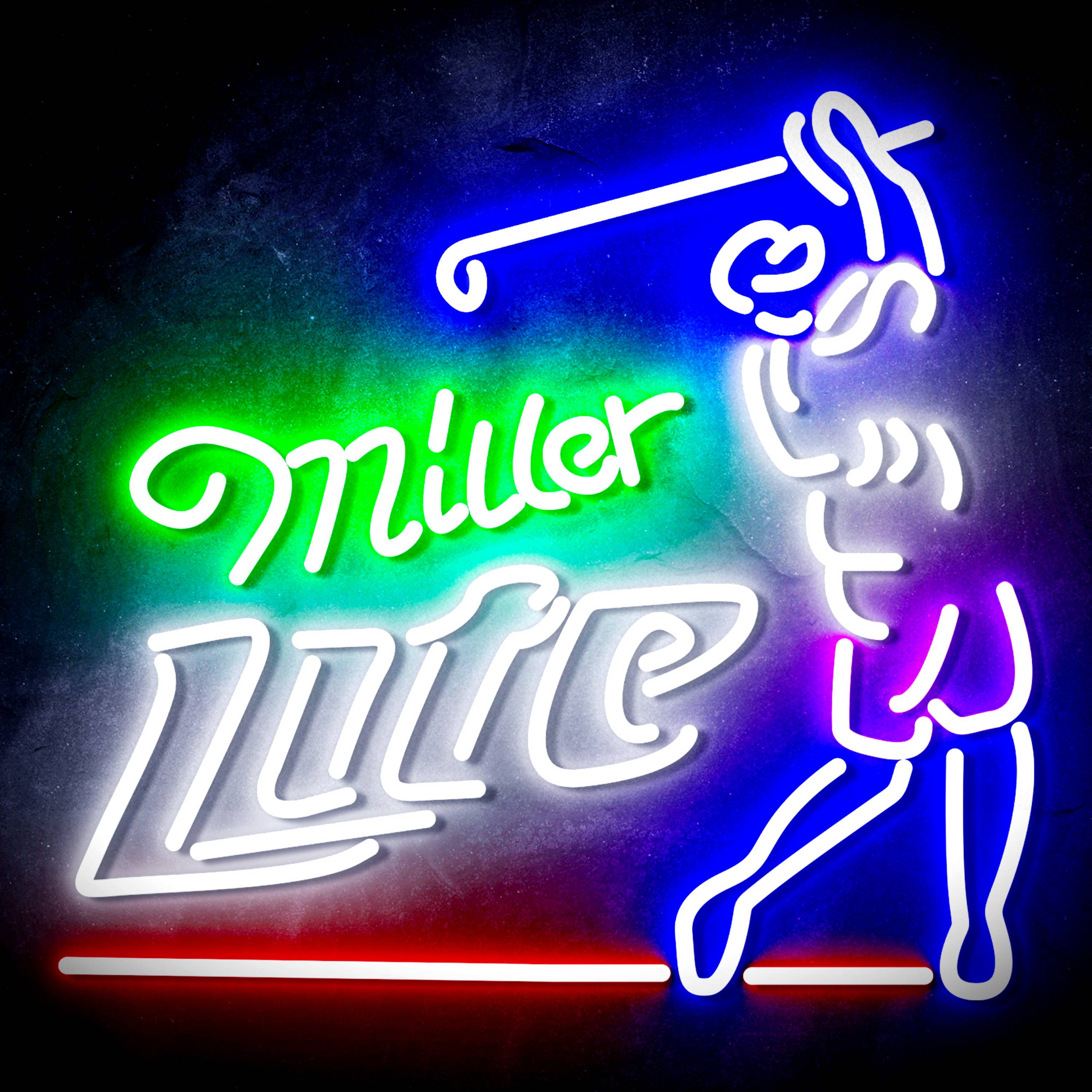 Miller Lite Golf Flex Neon-like LED Sign