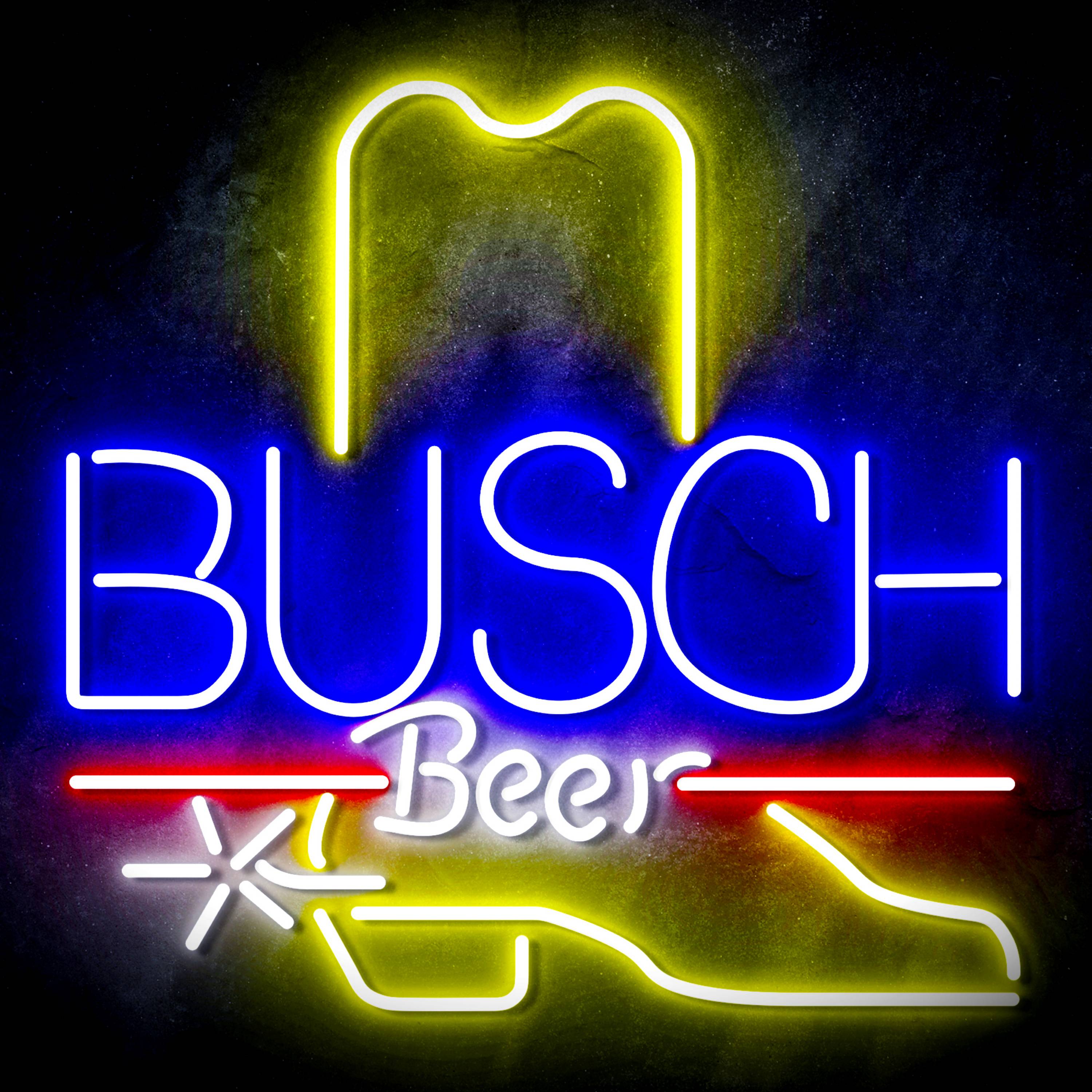 Busch Beer with Boot Flex Neon-like LED Sign