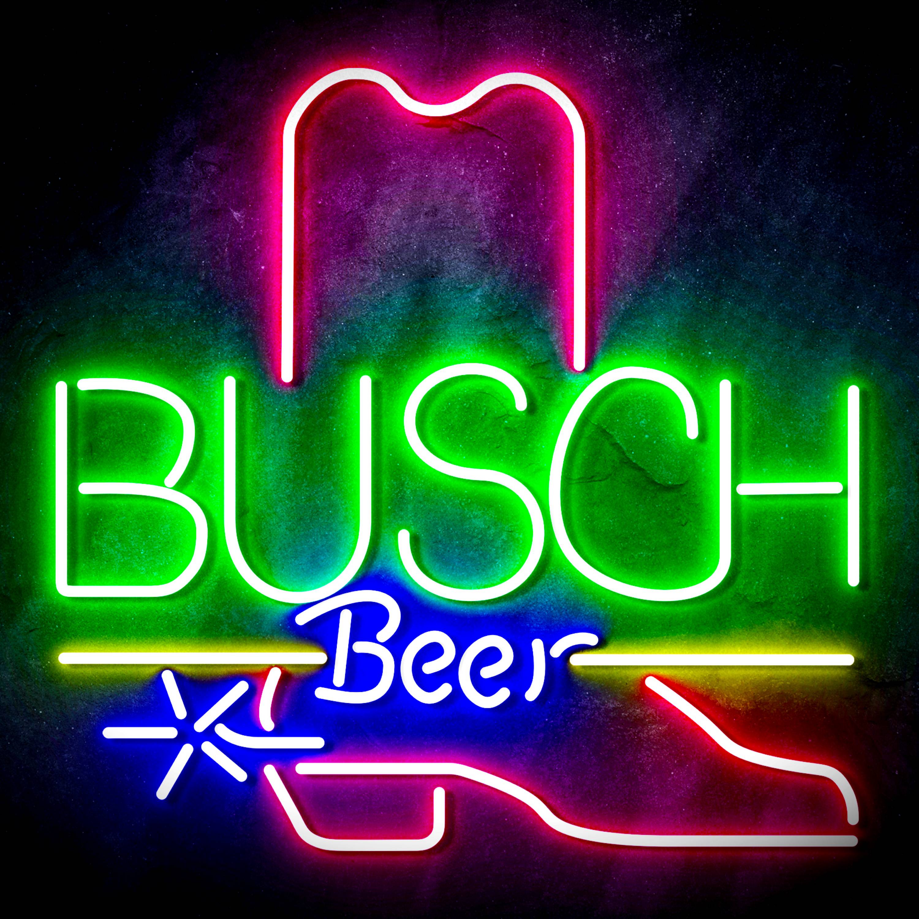 Busch Beer with Boot Flex Neon-like LED Sign