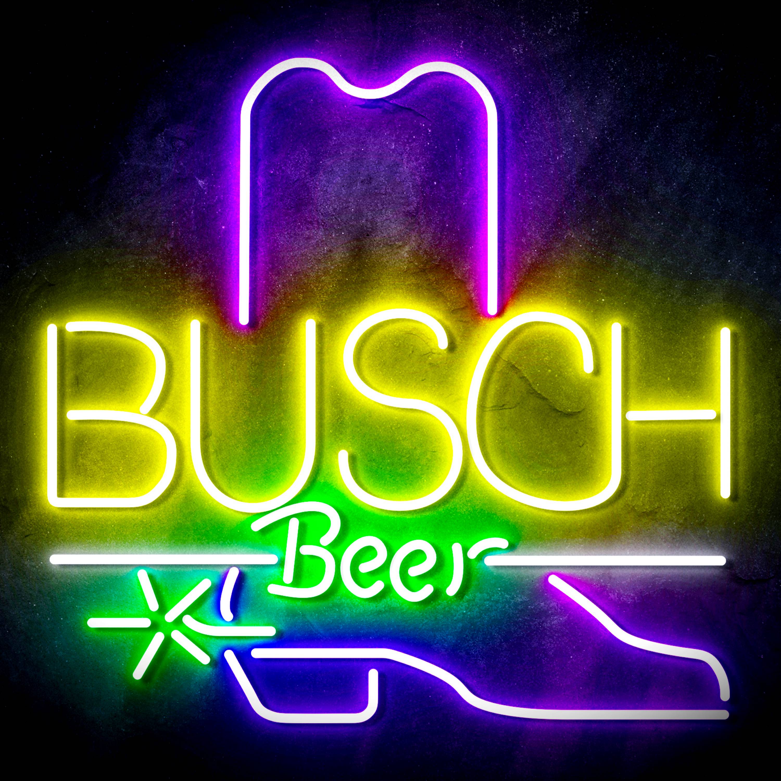 Busch Beer with Boot Flex Neon-like LED Sign