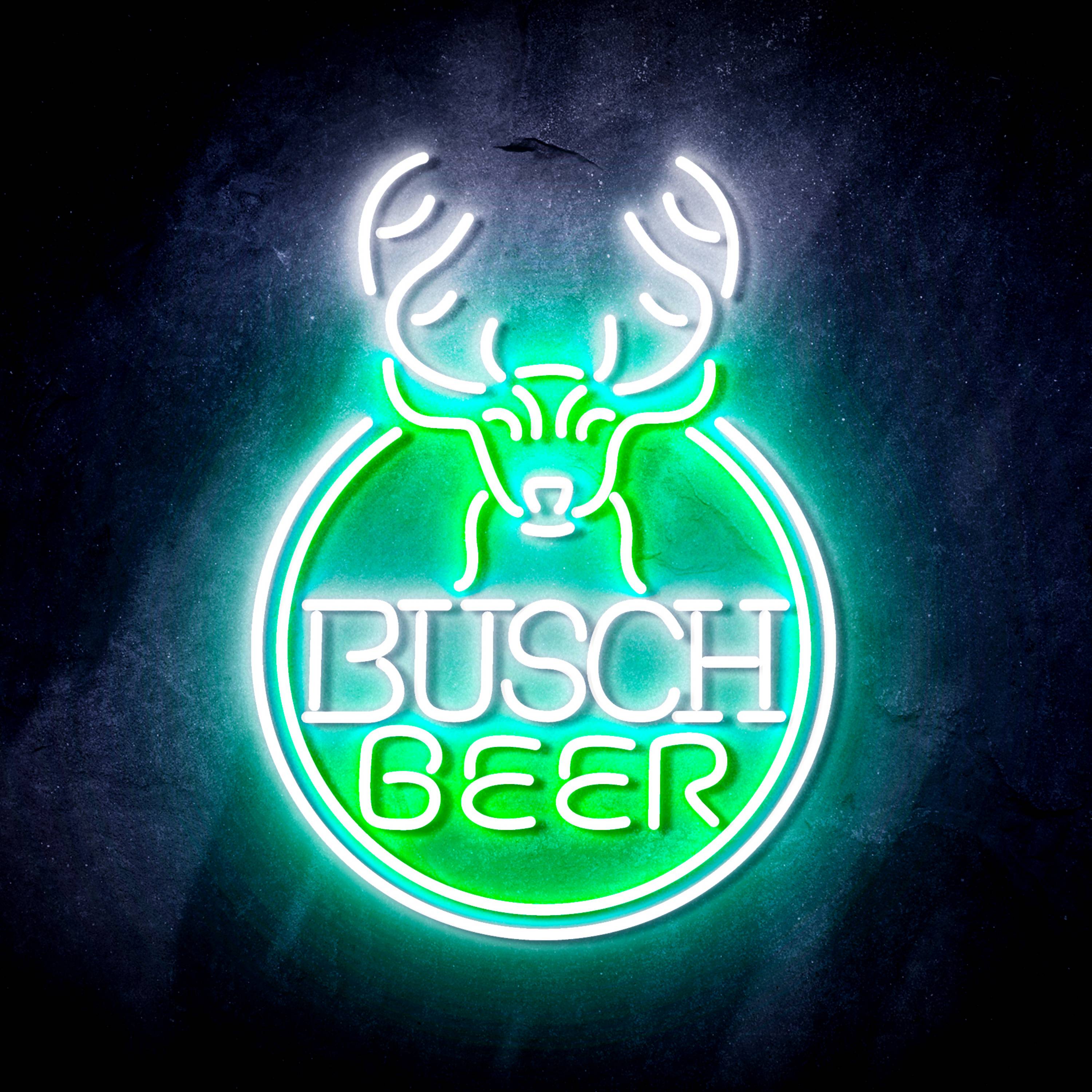 Busch Beer with Deer Head Flex Neon-like LED Sign