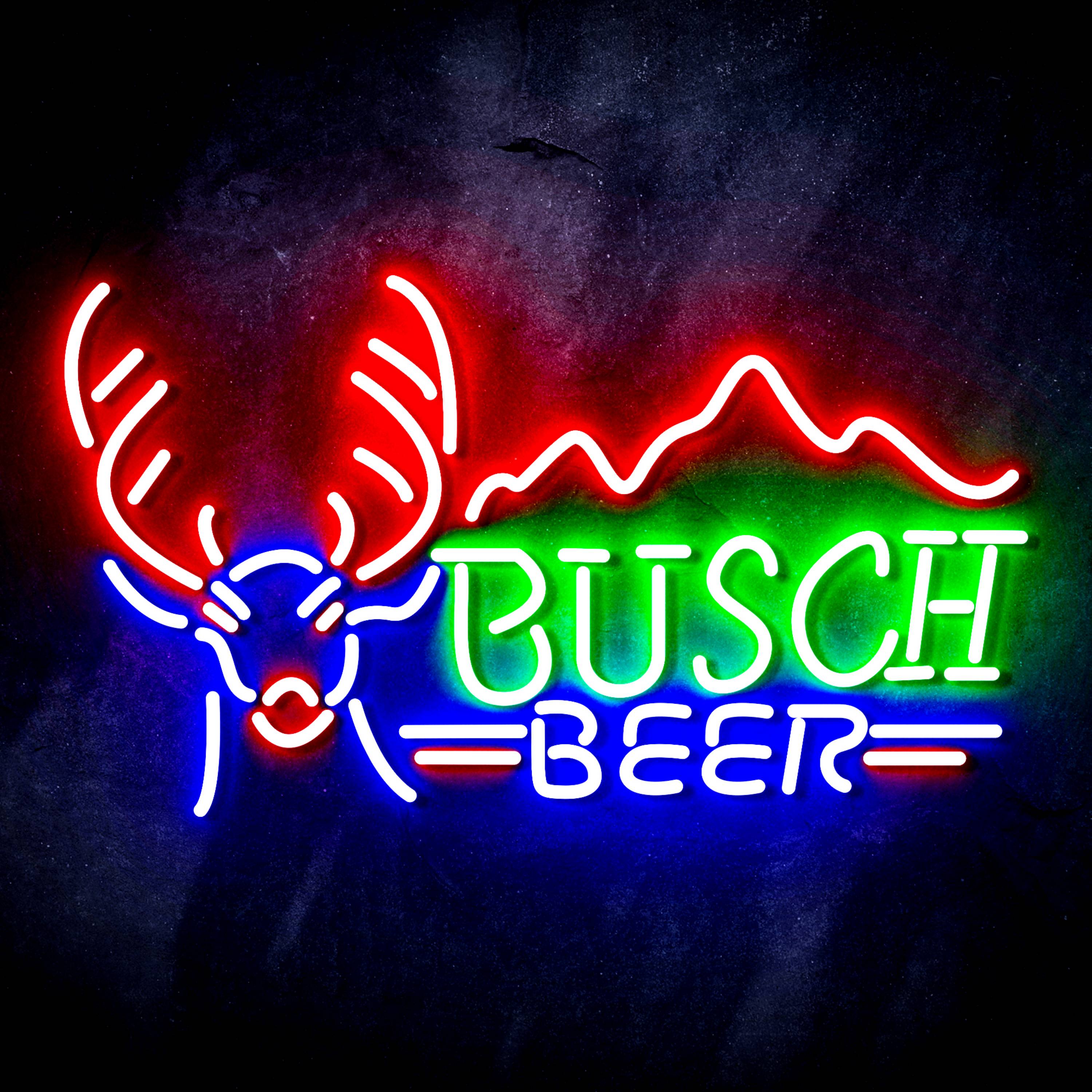 Busch Beer with Deer Head Flex Neon-like LED Sign