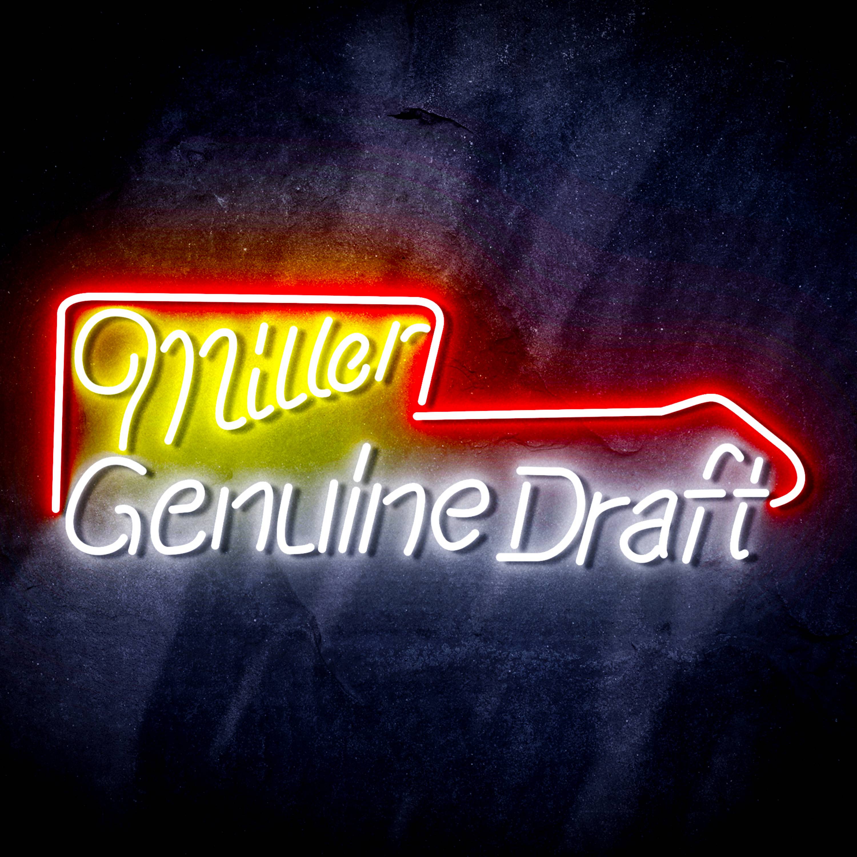 Minner Genuine Draft with Arrow Flex Neon-like LED Sign