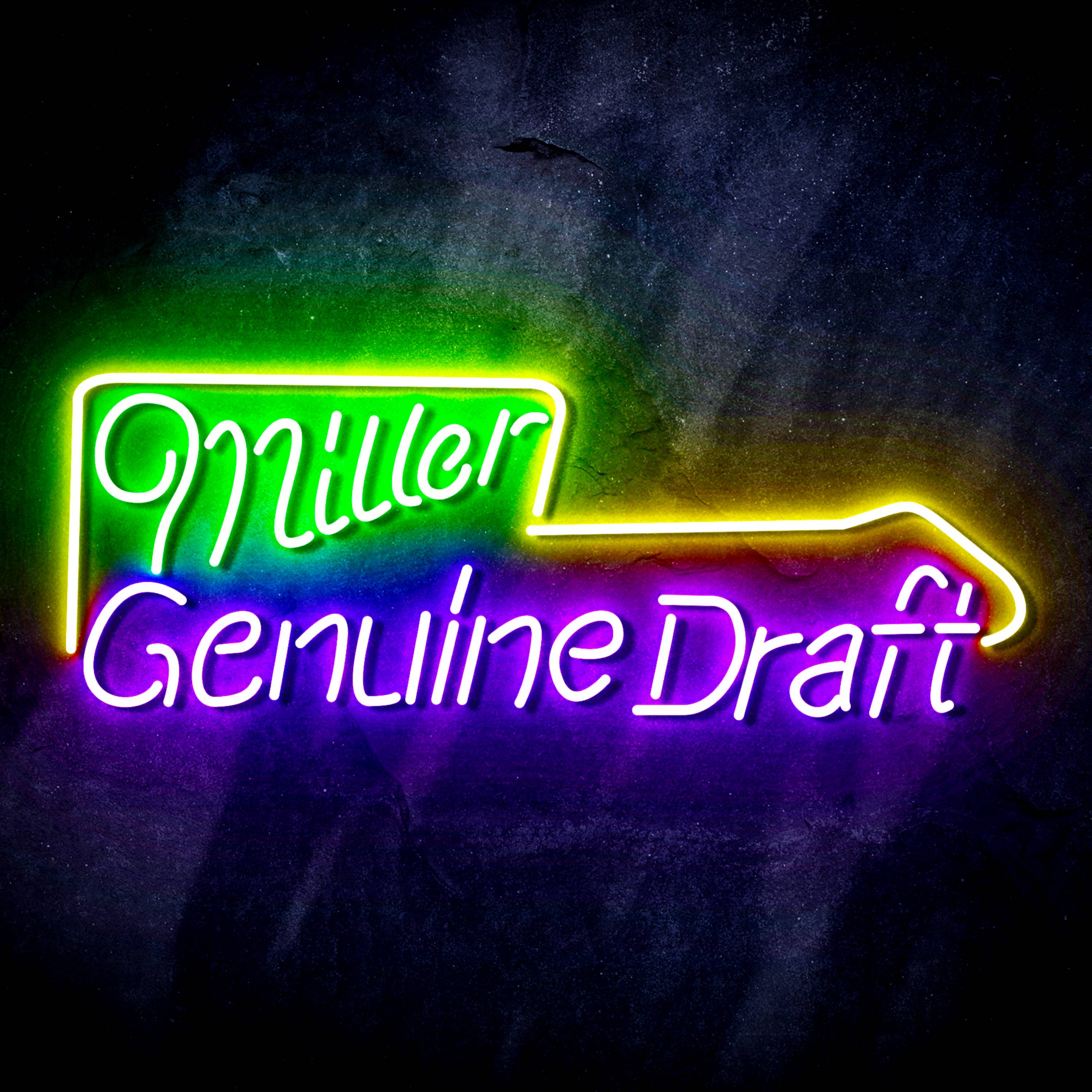 Minner Genuine Draft with Arrow Flex Neon-like LED Sign