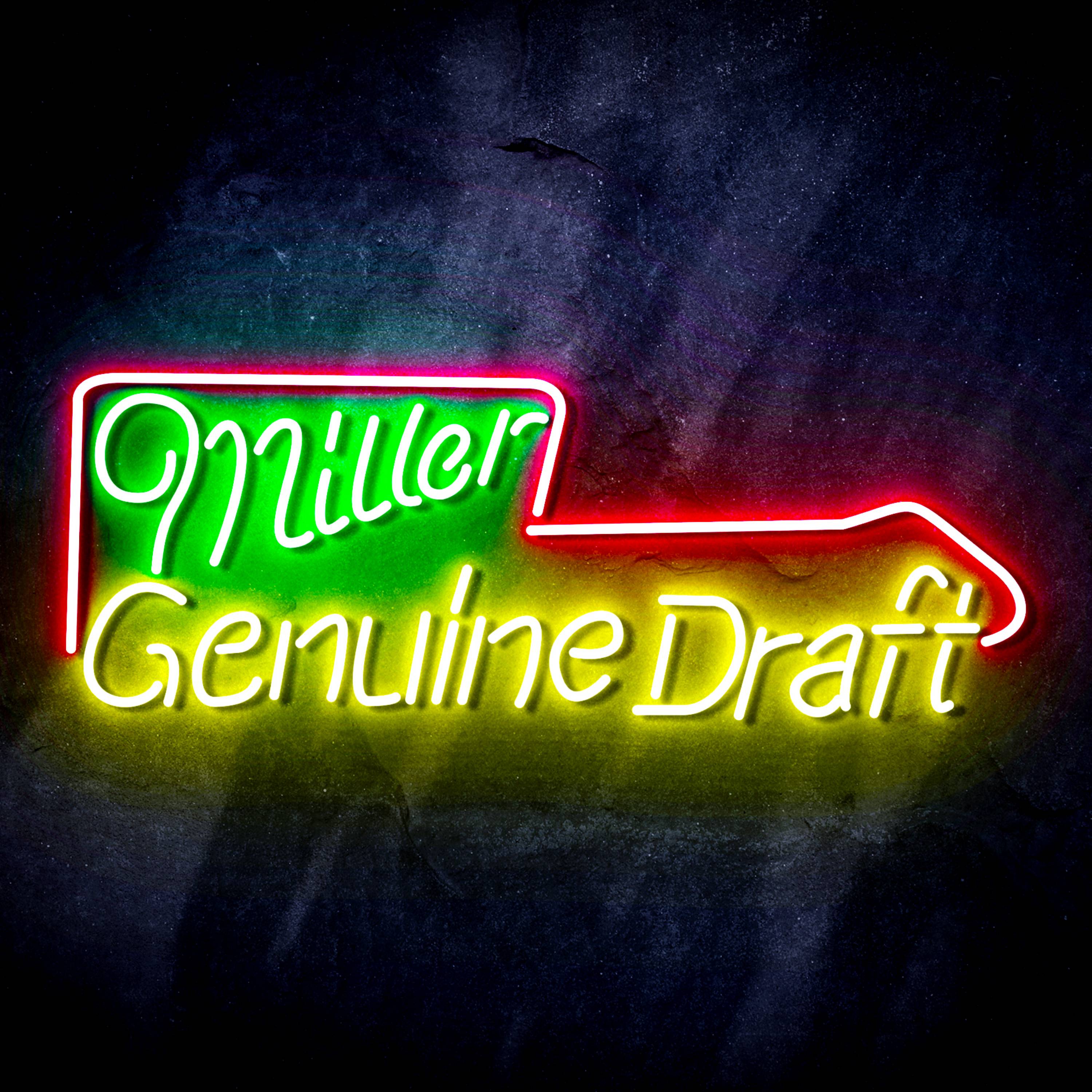 Minner Genuine Draft with Arrow Flex Neon-like LED Sign