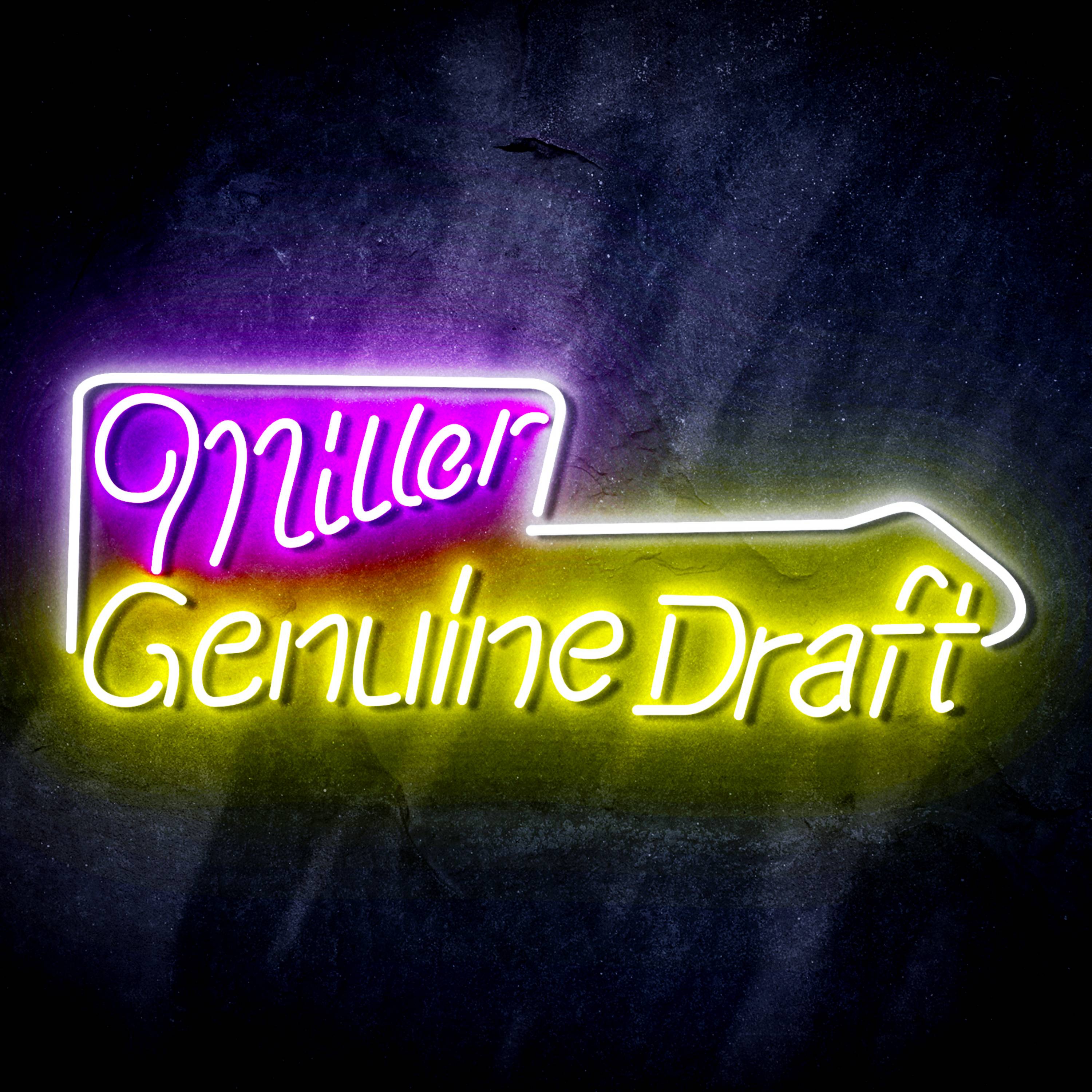 Minner Genuine Draft with Arrow Flex Neon-like LED Sign