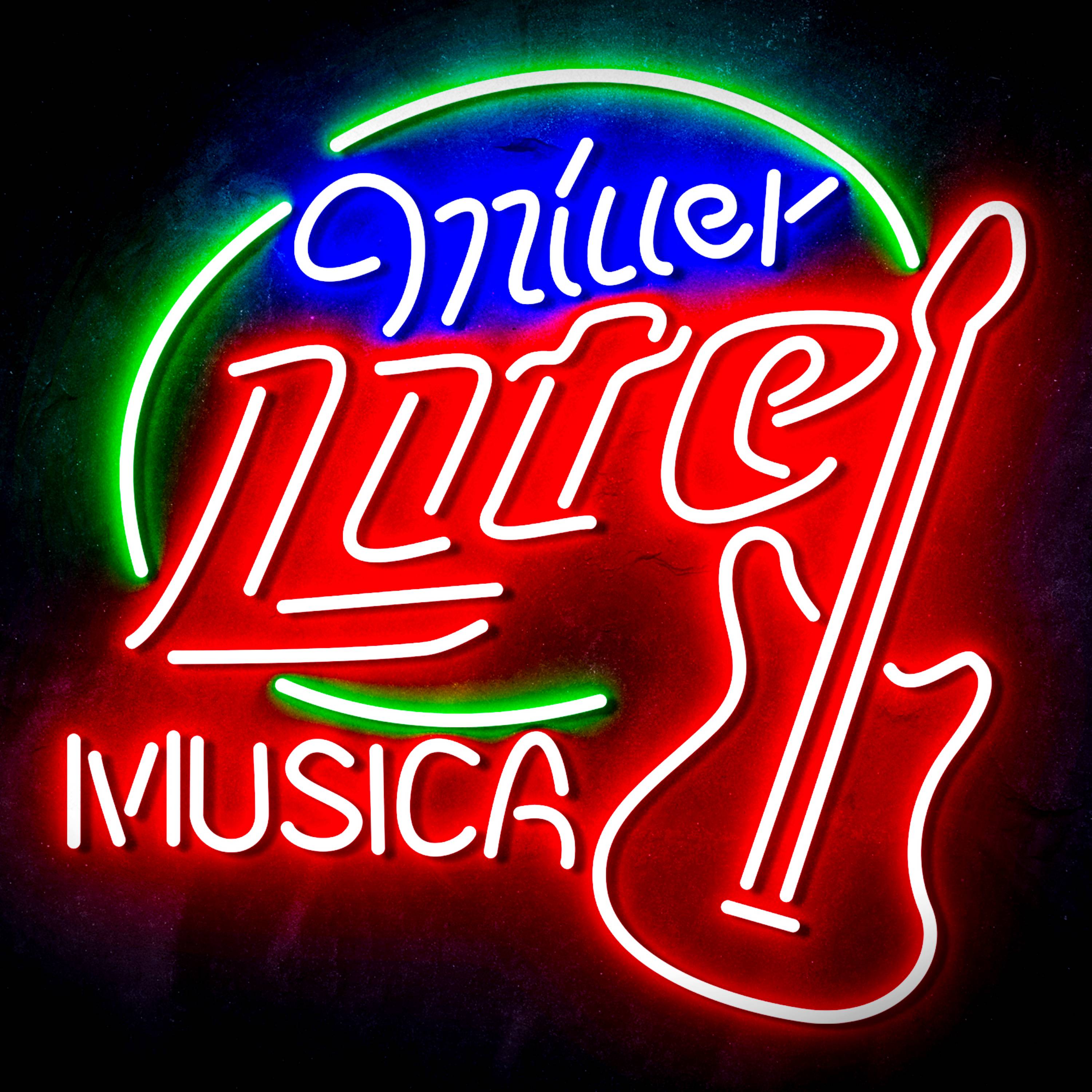 Miller Lite Musica Flex Neon-like LED Sign