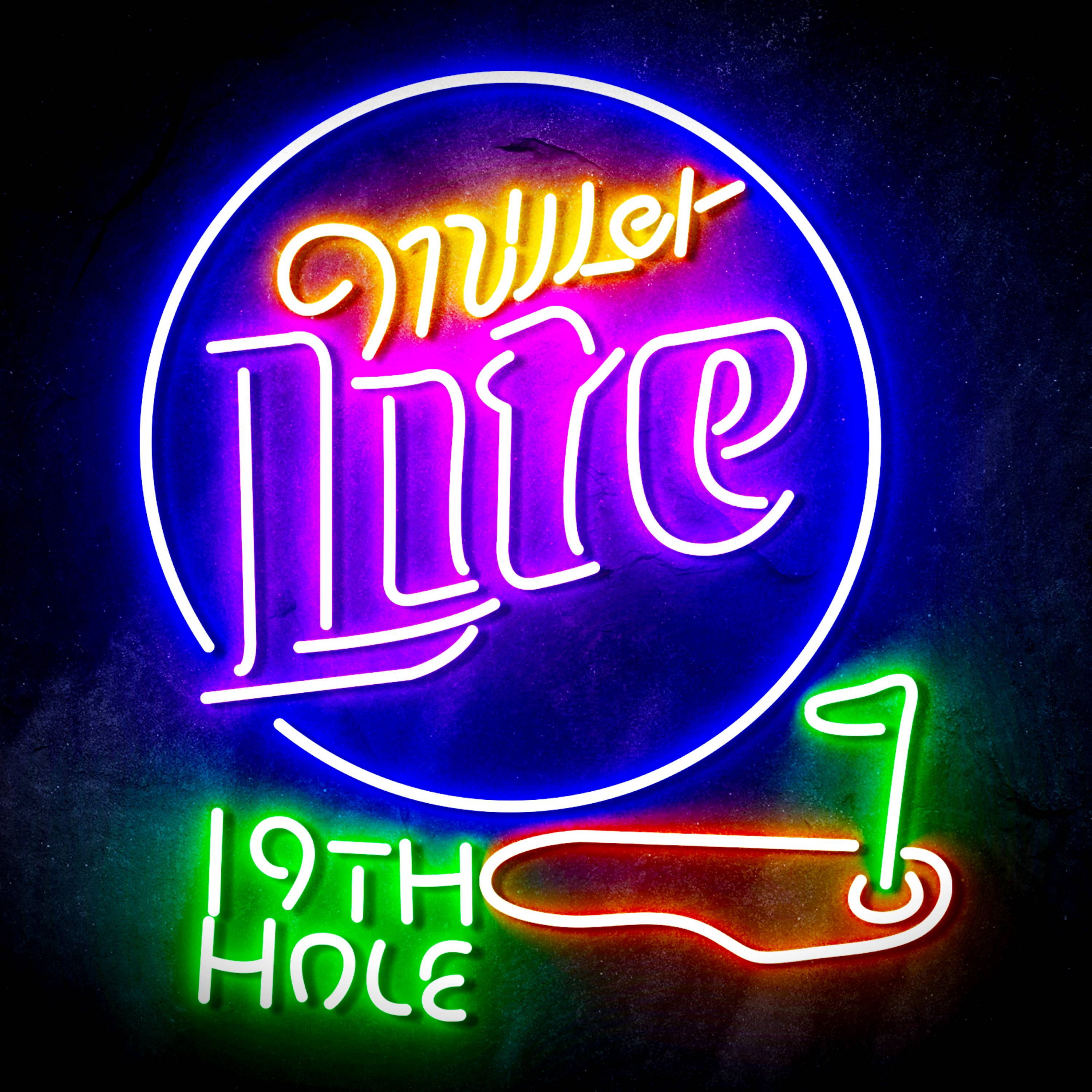 Miller Lite 19th Hole Flex Neon-like LED Sign