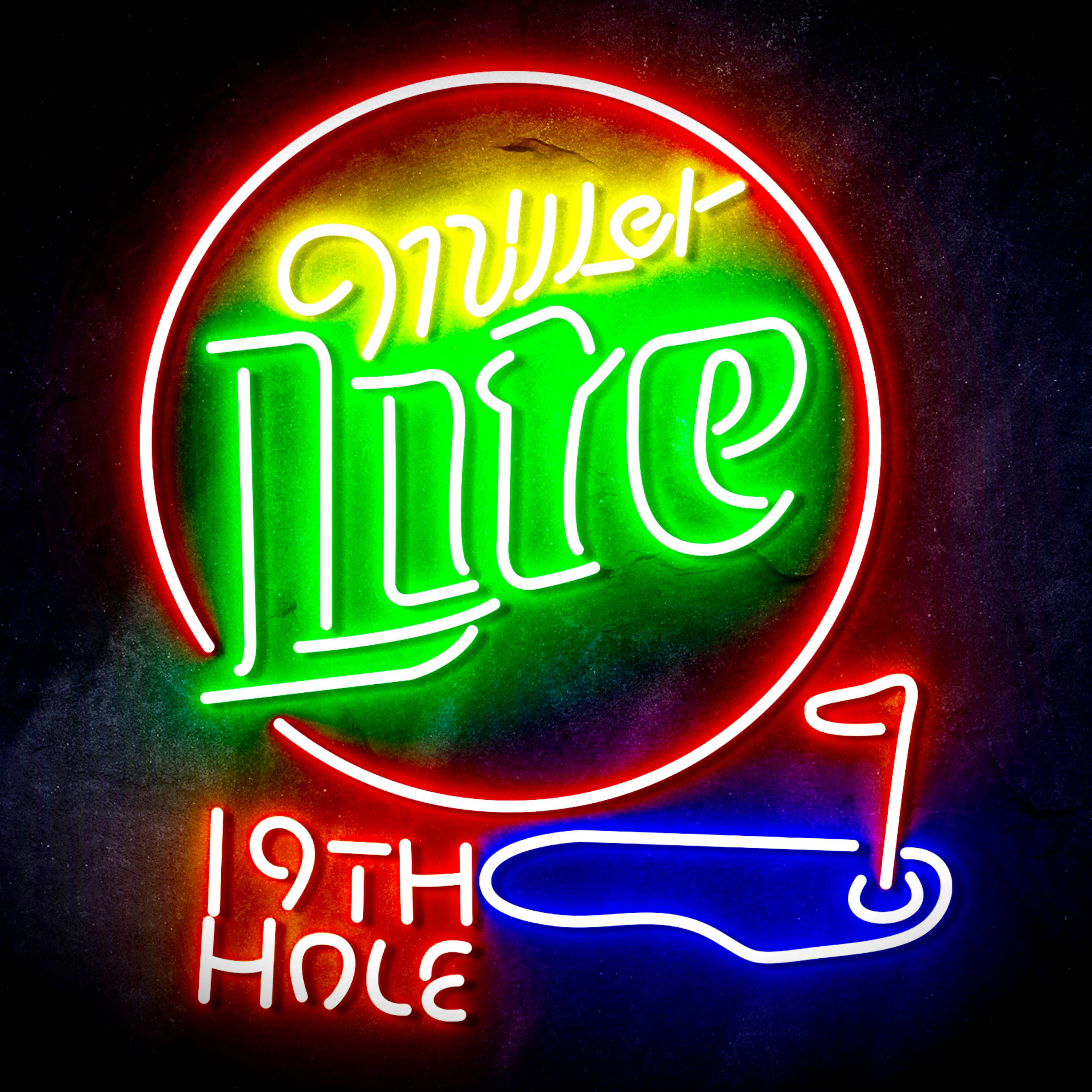 Miller Lite 19th Hole Flex Neon-like LED Sign