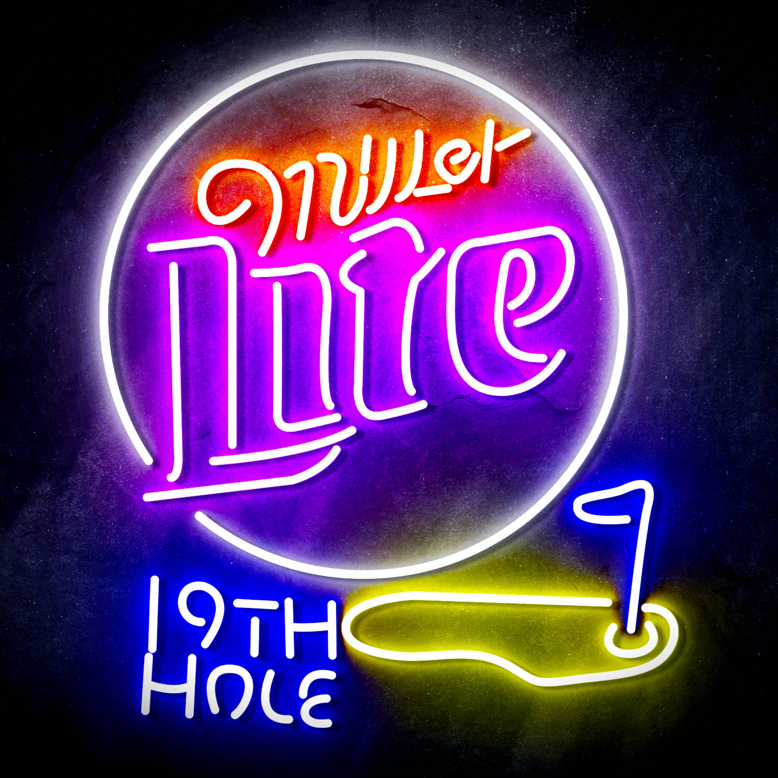 Miller Lite 19th Hole Flex Neon-like LED Sign