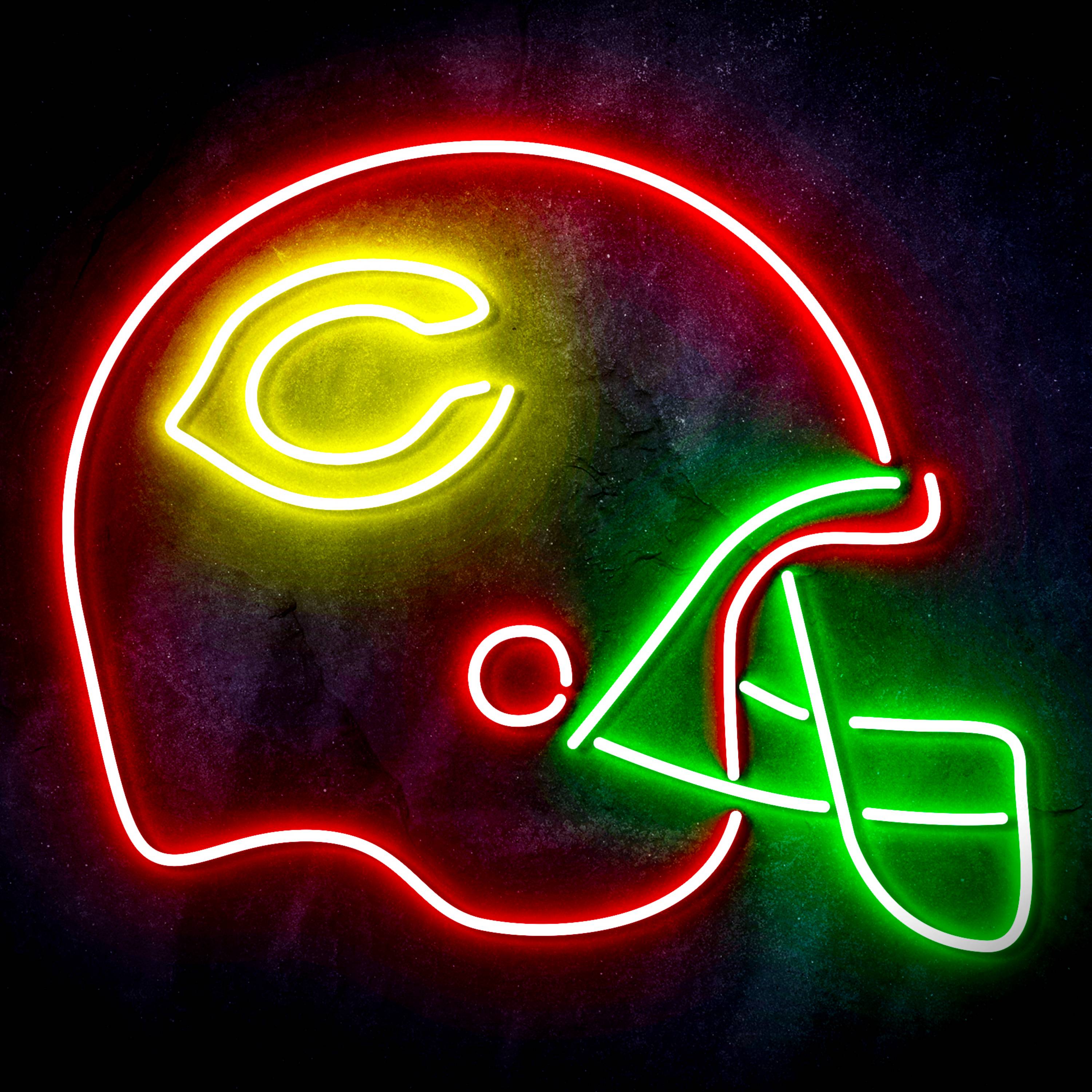 NFL Helmet Chicago Bears Flex Neon-like LED Sign