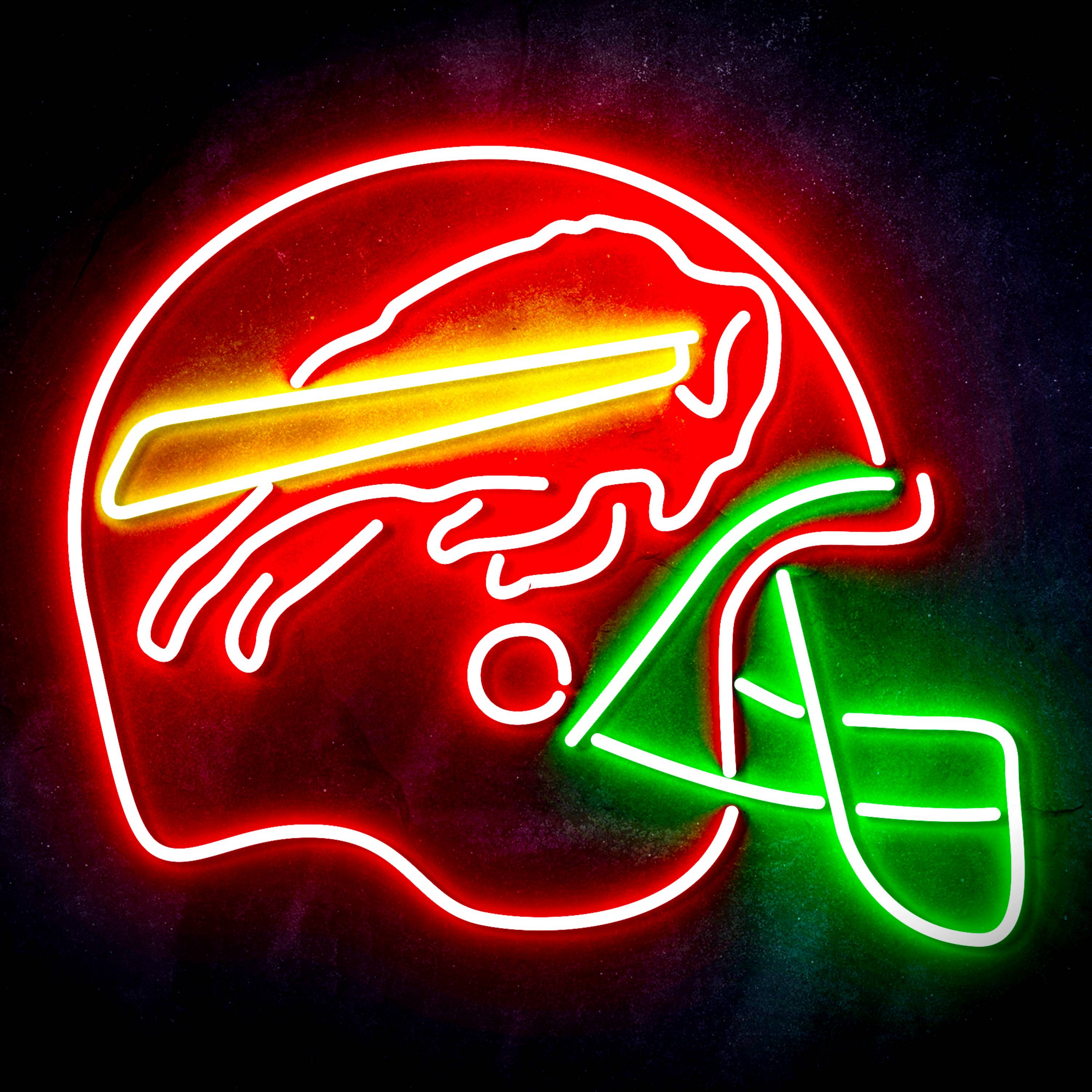 NFL Helmet Buffalo Bills Flex Neon-like LED Sign