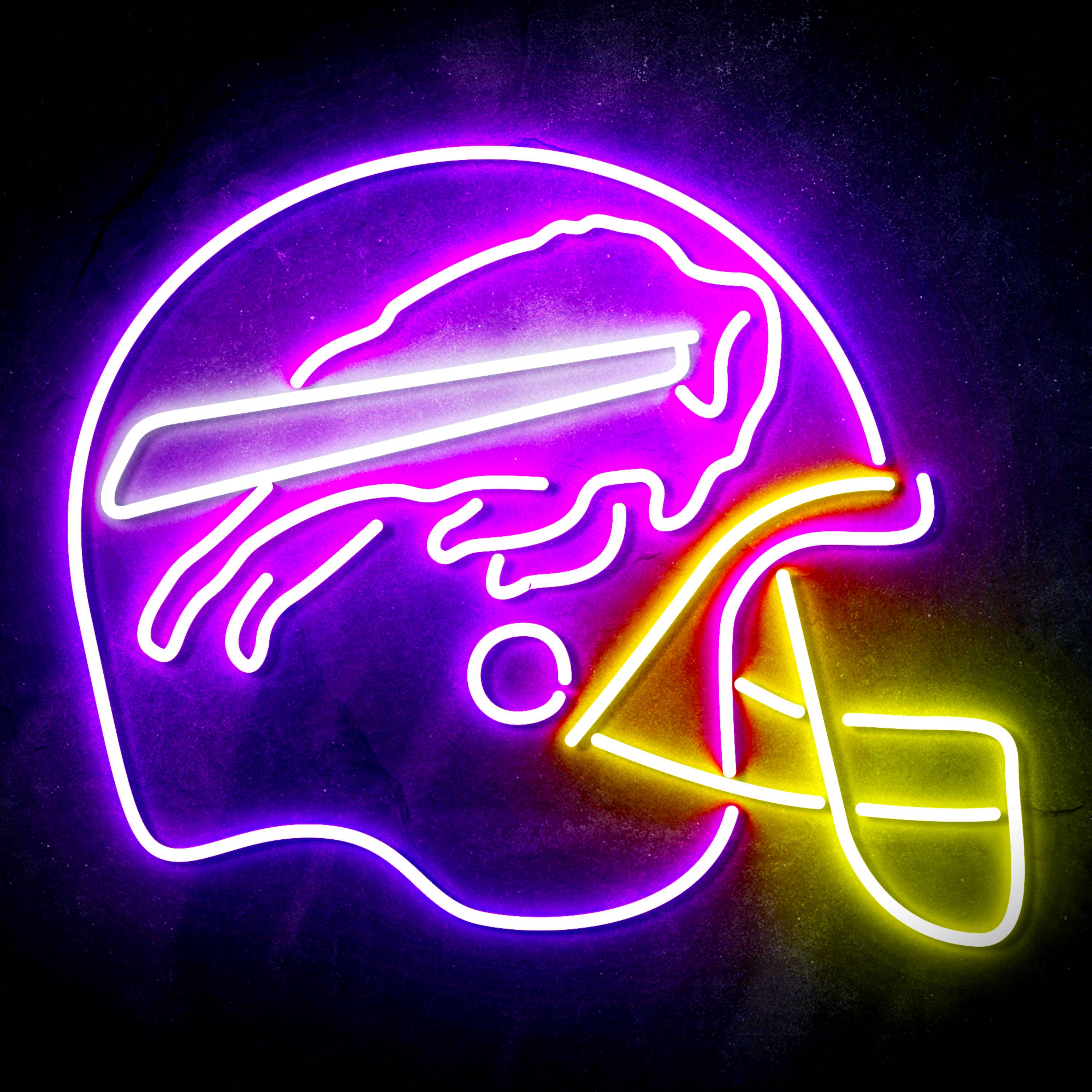 NFL Helmet Buffalo Bills Flex Neon-like LED Sign