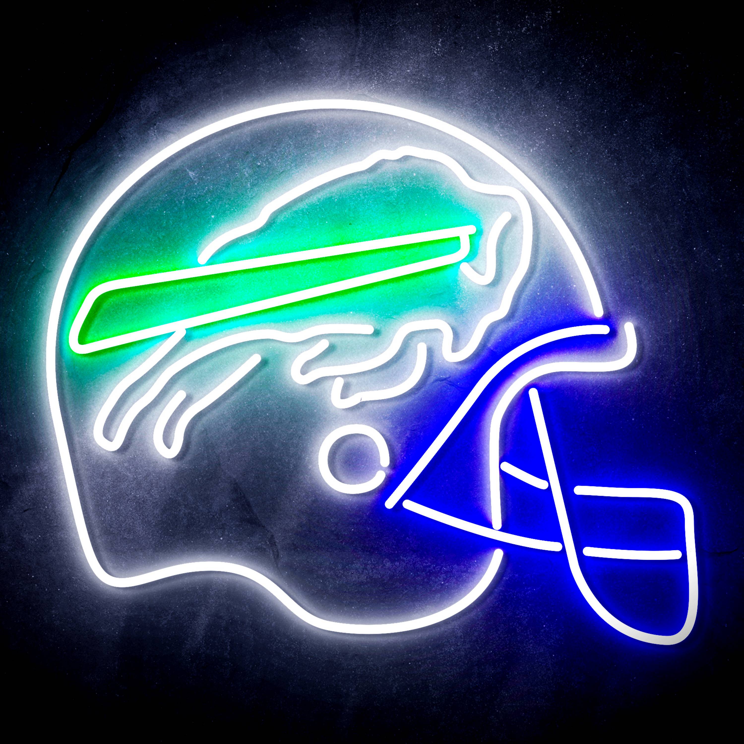 NFL Helmet Buffalo Bills Flex Neon-like LED Sign