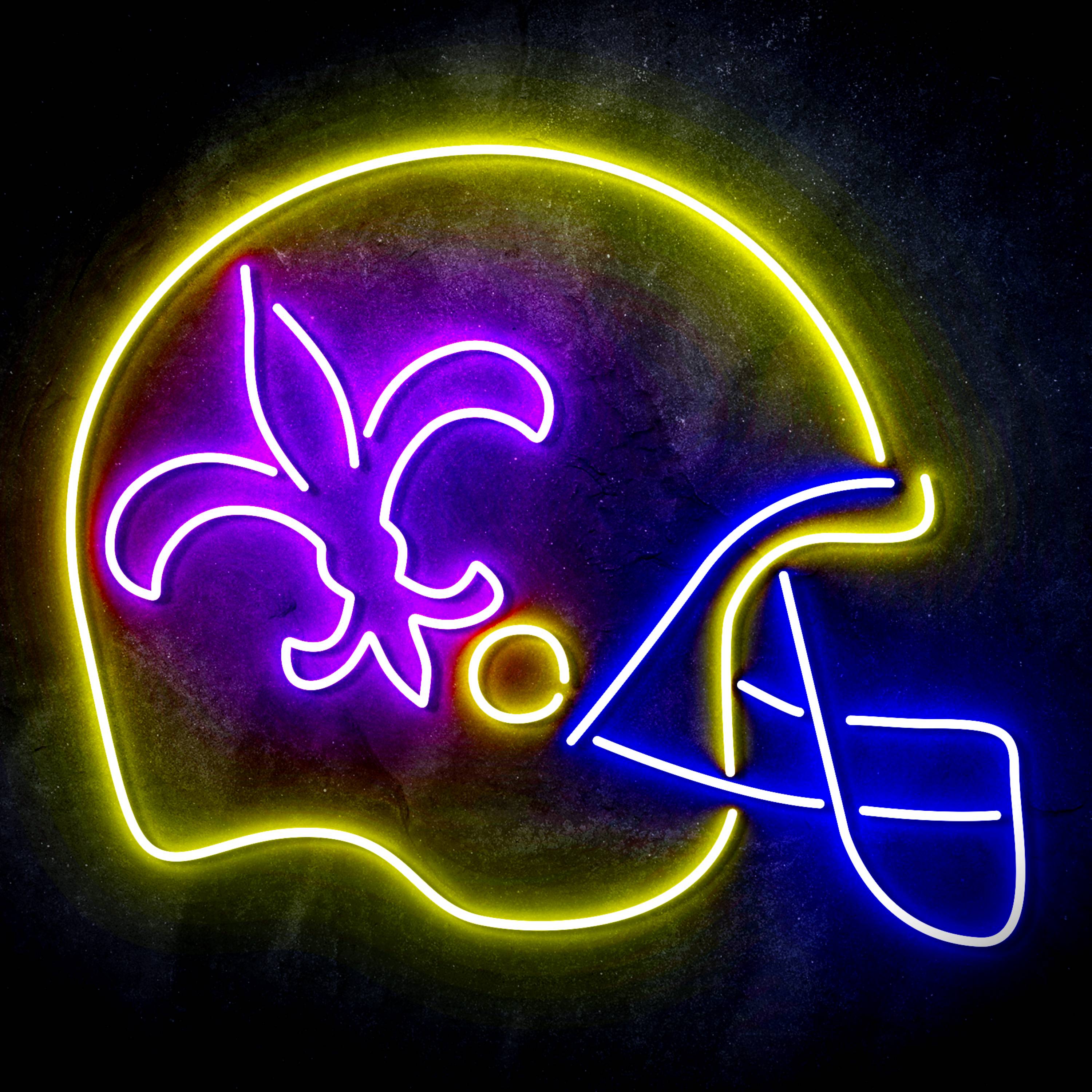 NFL Helmet New Orleans Saints Flex Neon-like LED Sign