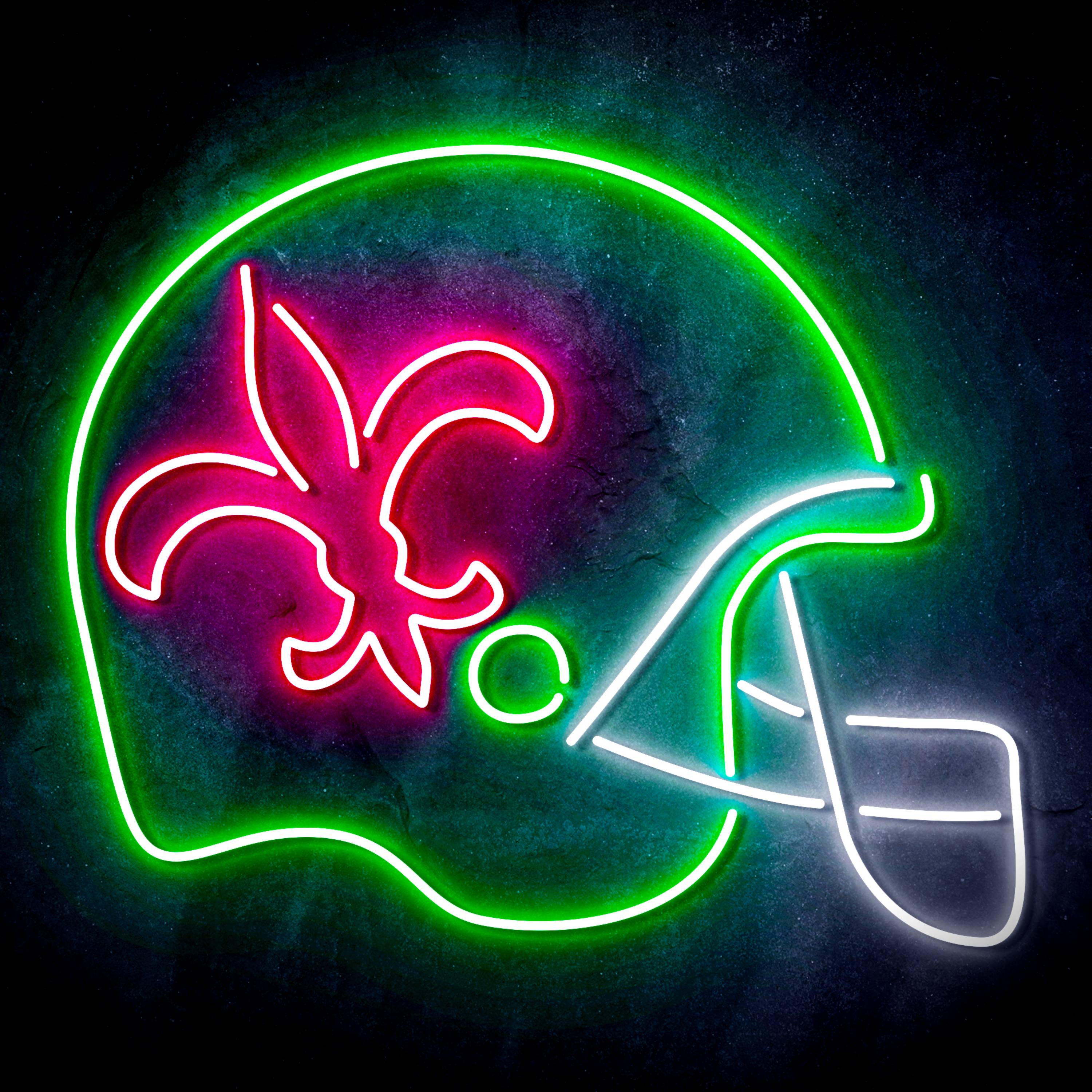 NFL Helmet New Orleans Saints Flex Neon-like LED Sign