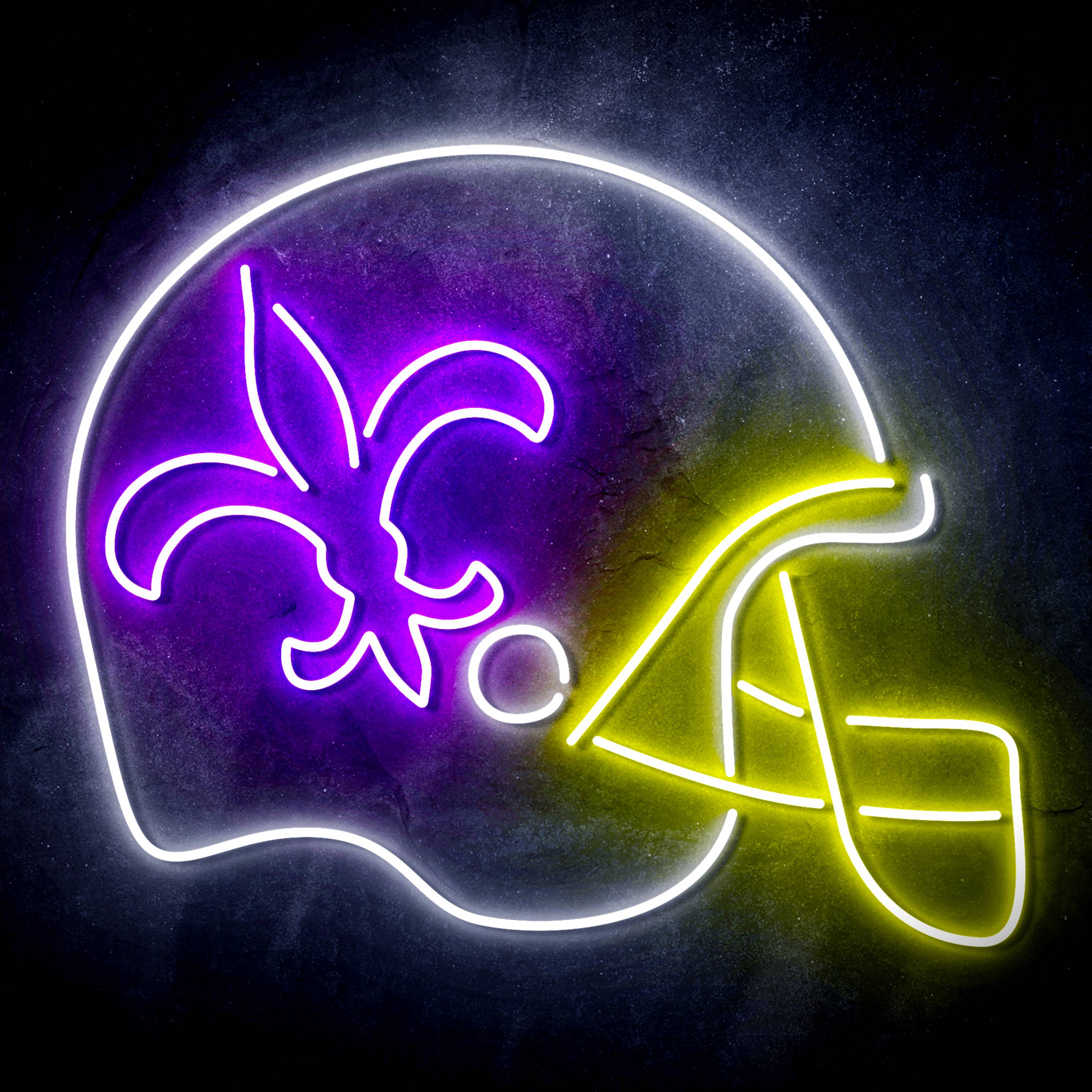NFL Helmet New Orleans Saints Flex Neon-like LED Sign
