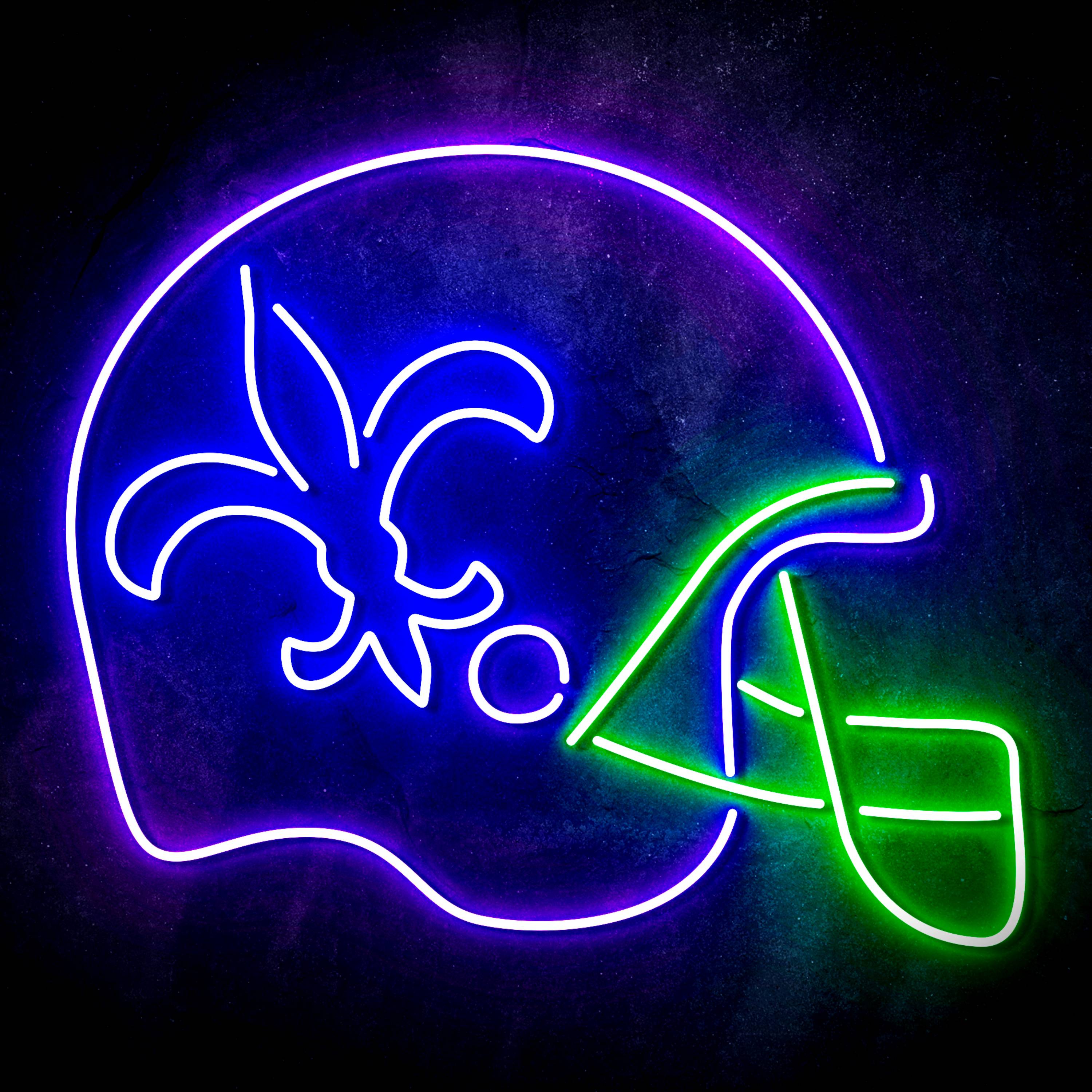 NFL Helmet New Orleans Saints Flex Neon-like LED Sign