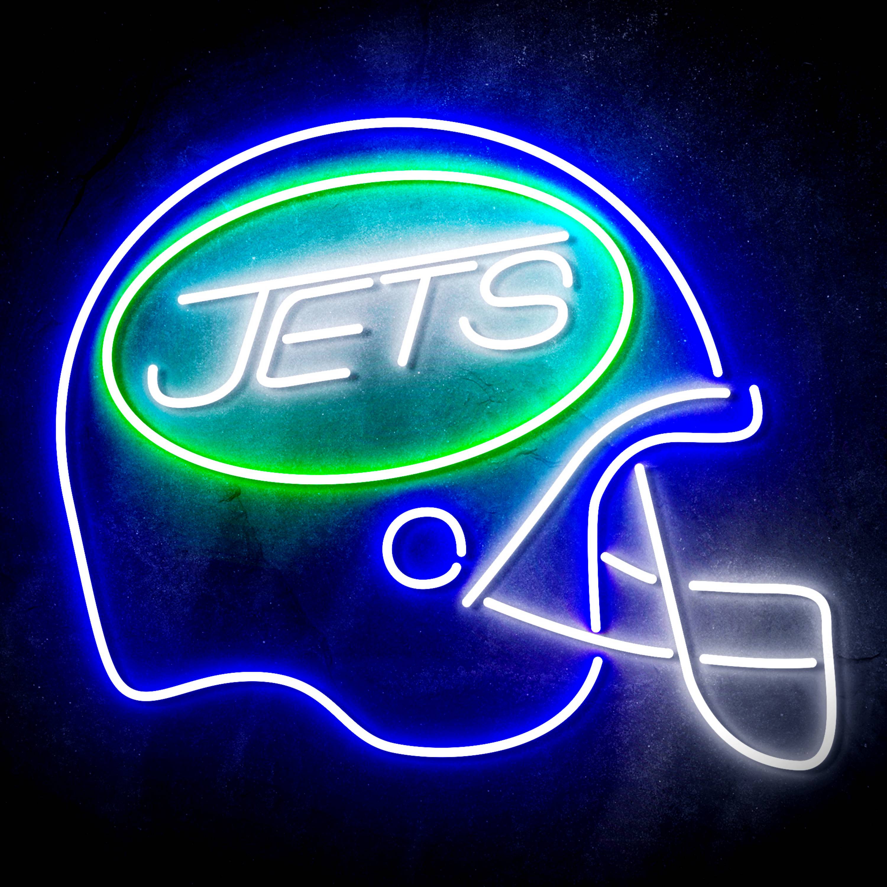 NFL Helmet New York Jets Flex Neon-like LED Sign