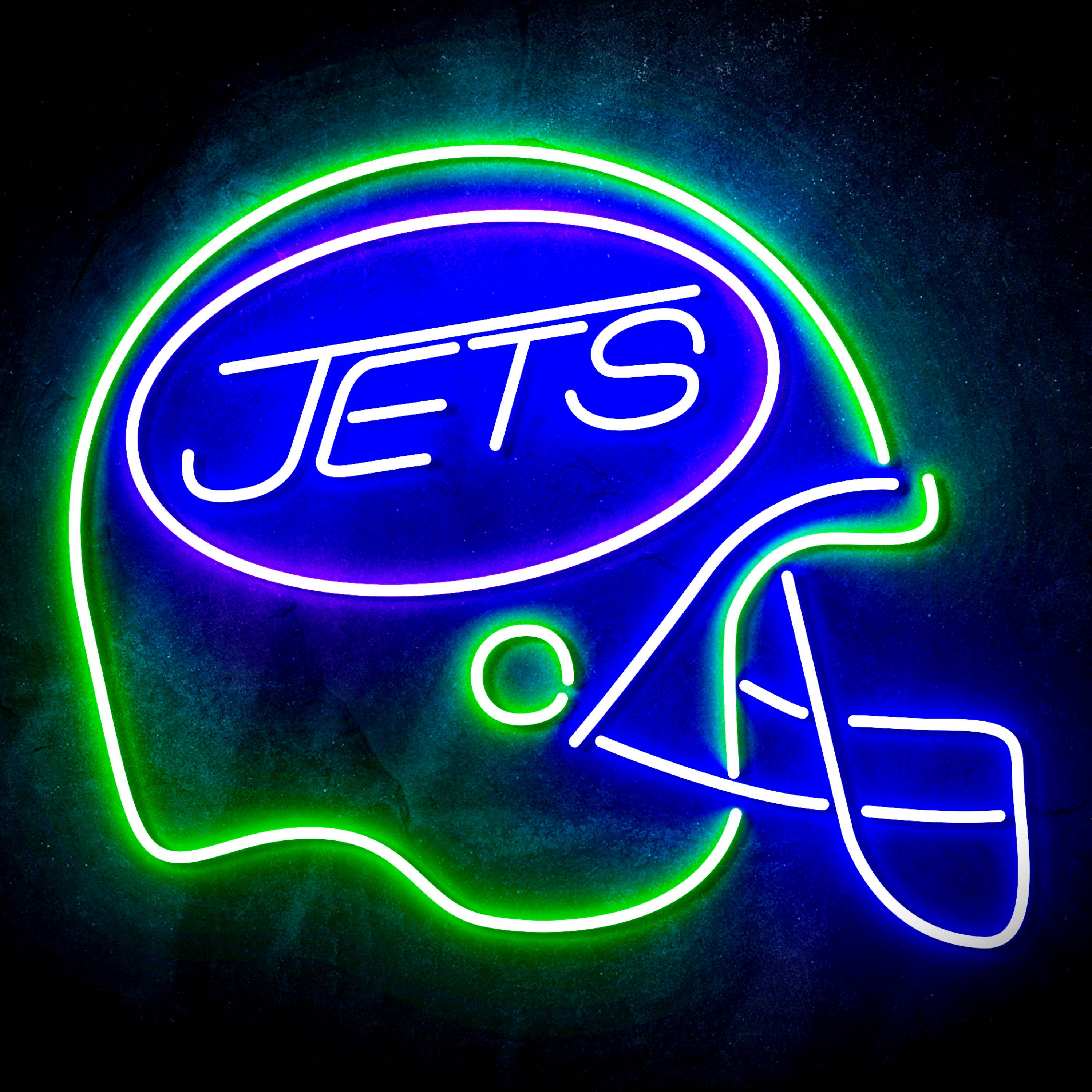 NFL Helmet New York Jets Flex Neon-like LED Sign