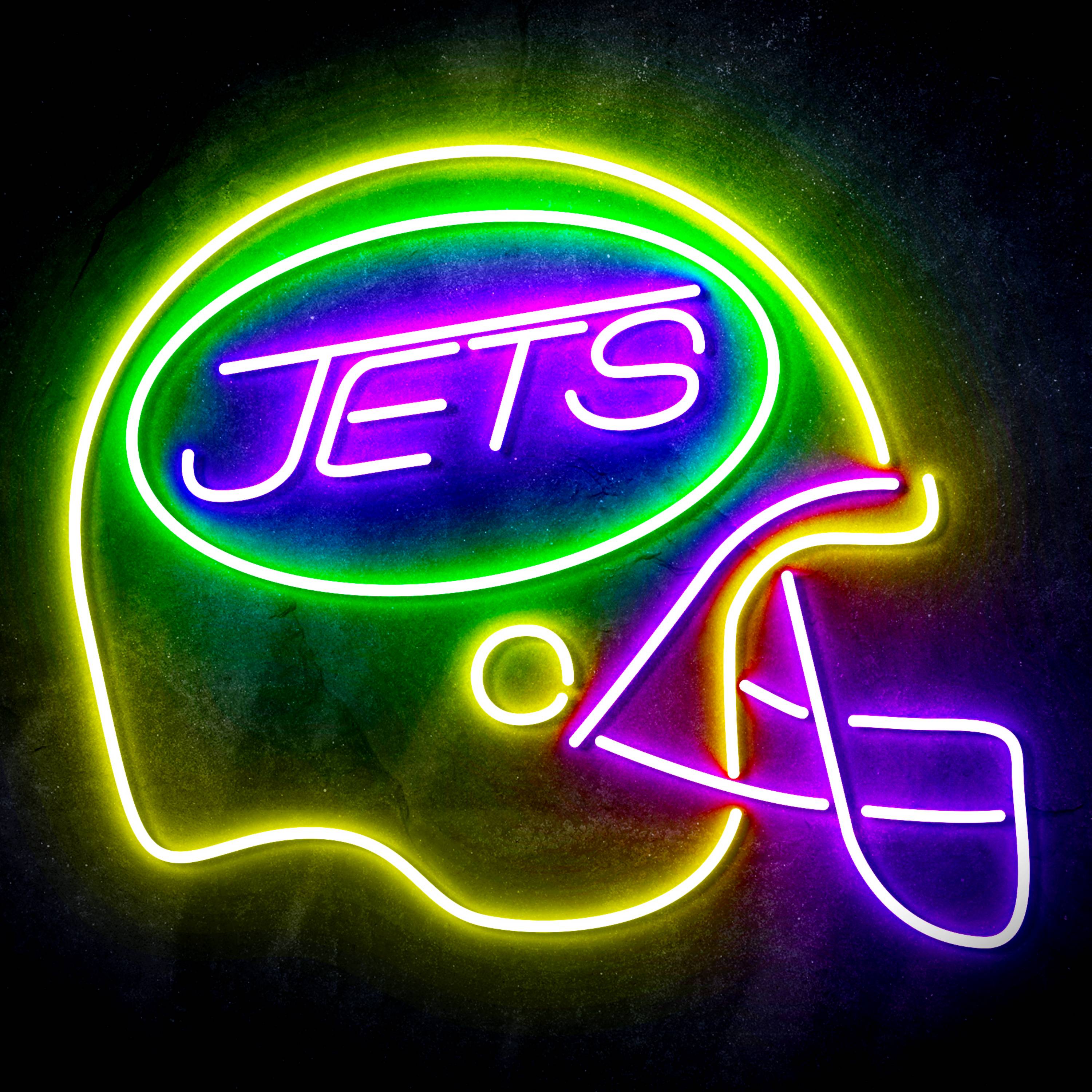 NFL Helmet New York Jets Flex Neon-like LED Sign