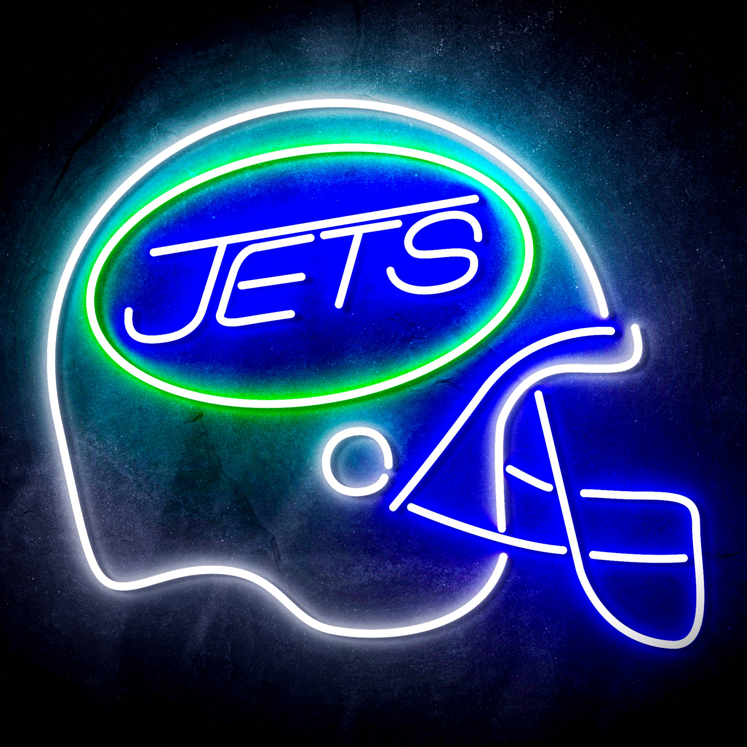 NFL Helmet New York Jets Flex Neon-like LED Sign