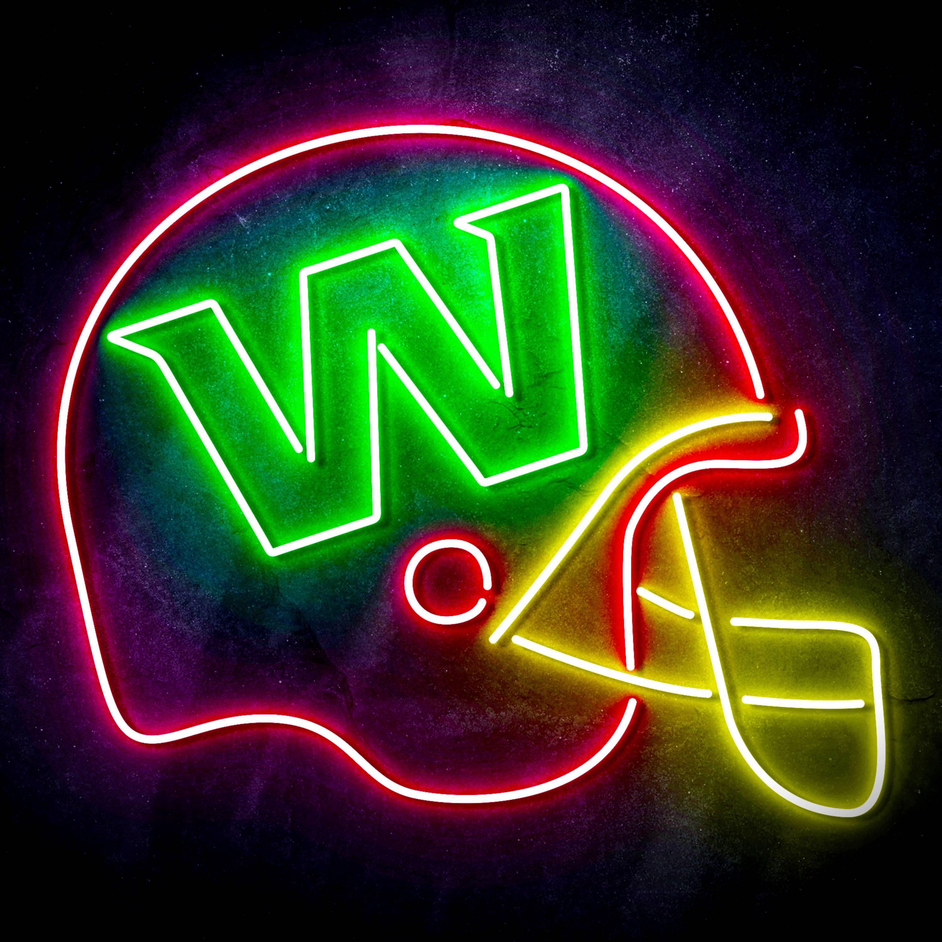 NFL Helmet Washington Football Team Flex Neon-like LED Sign
