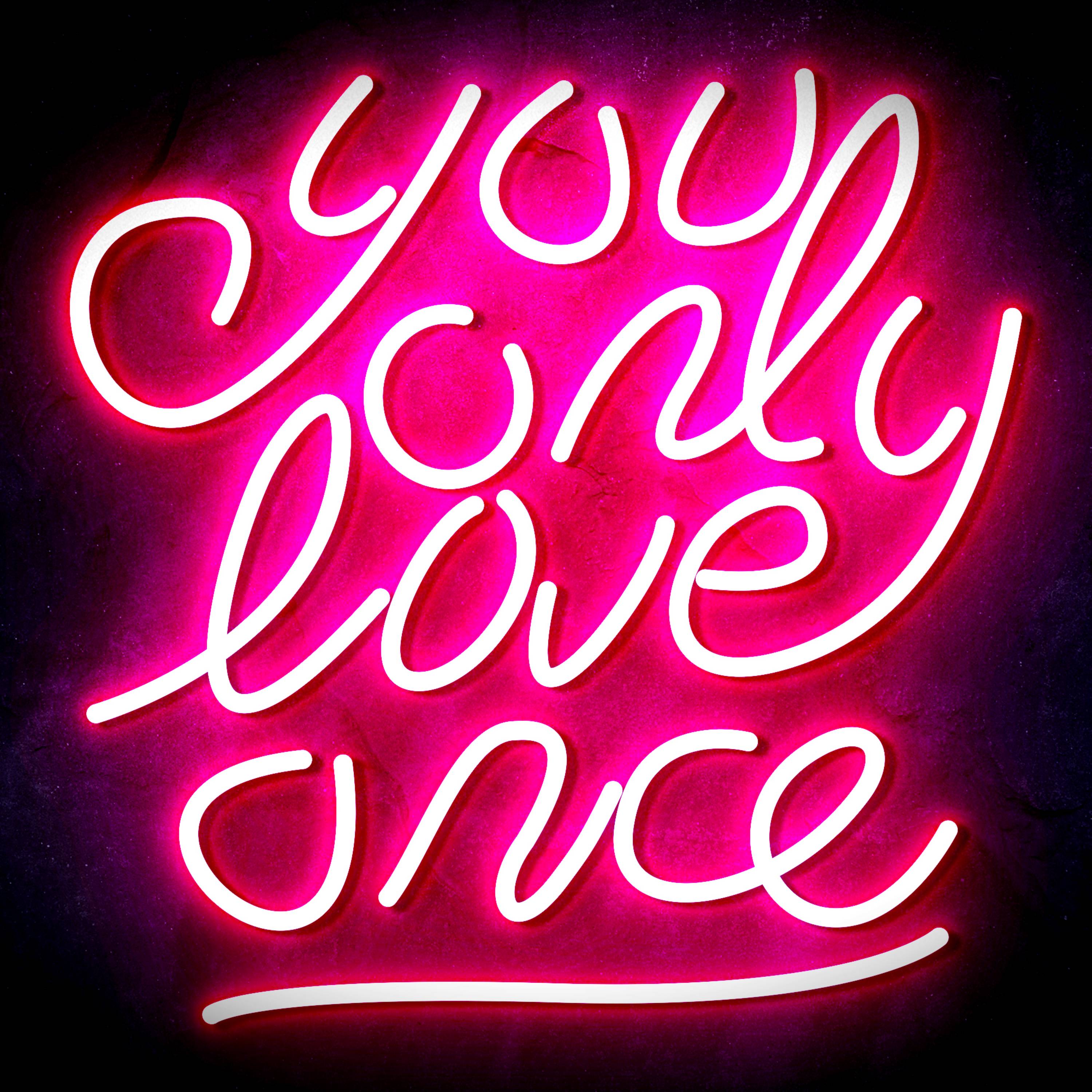 You only love once Flex Neon-like LED Sign