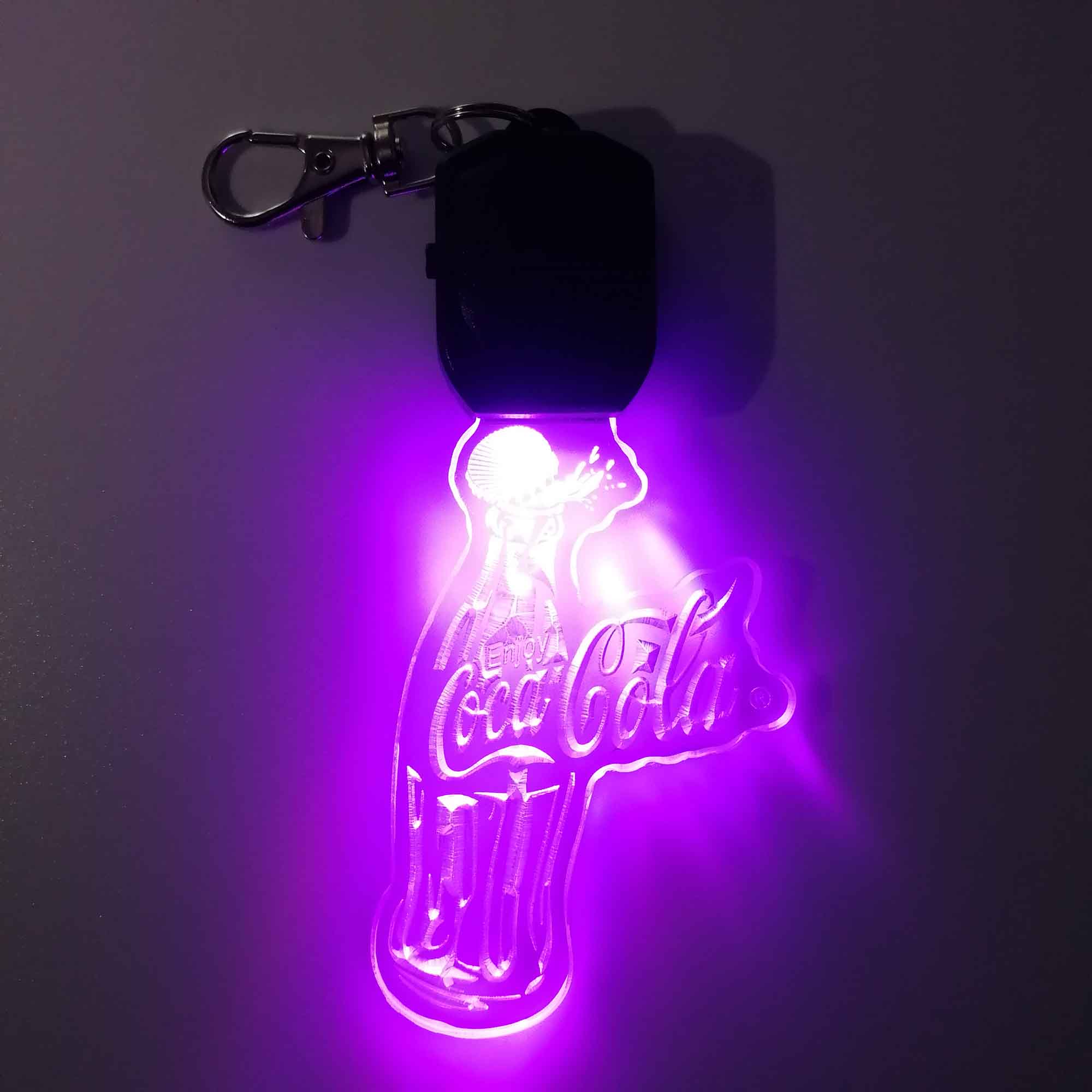 Coca Cola LED Light Acrylic Keychain