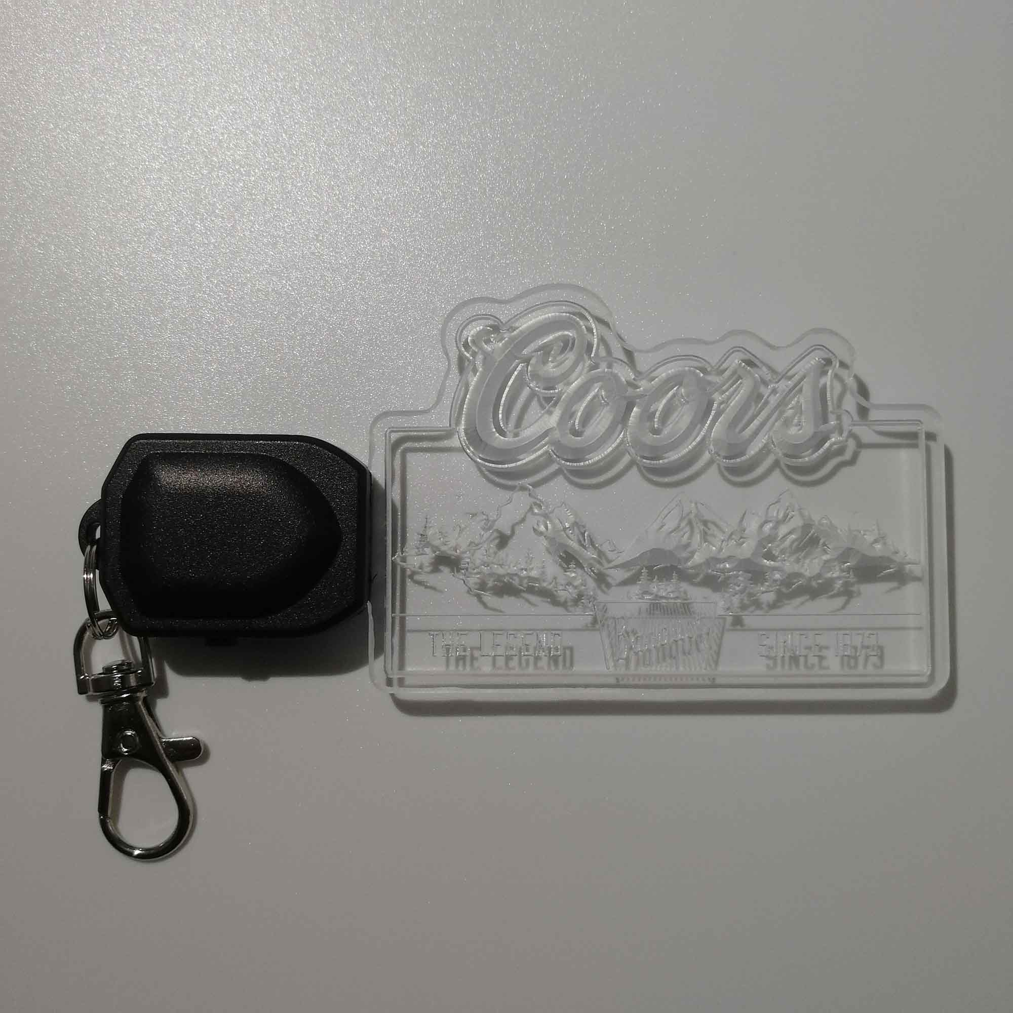 Coors Banquet Mountain LED Light Acrylic Keychain