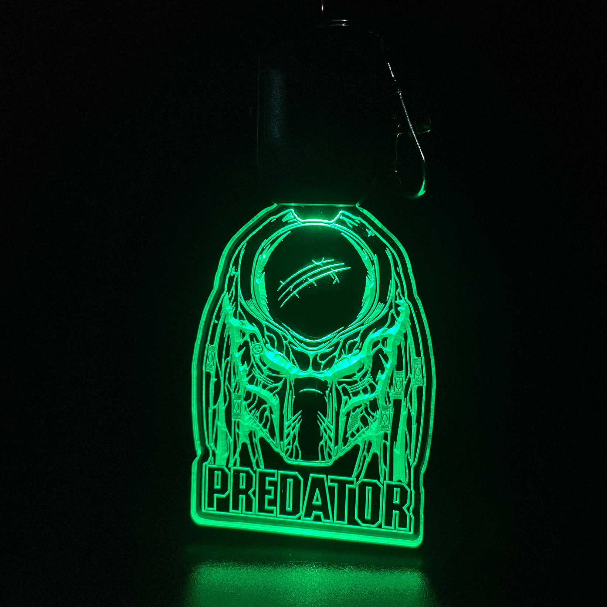 Predator LED Light Acrylic Keychain